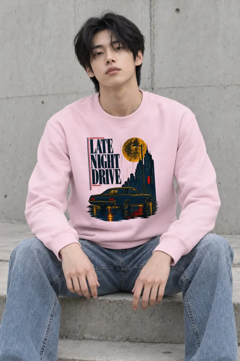 "Late Night Drive" Heavy Blend Unisex Crewneck Sweatshirt
