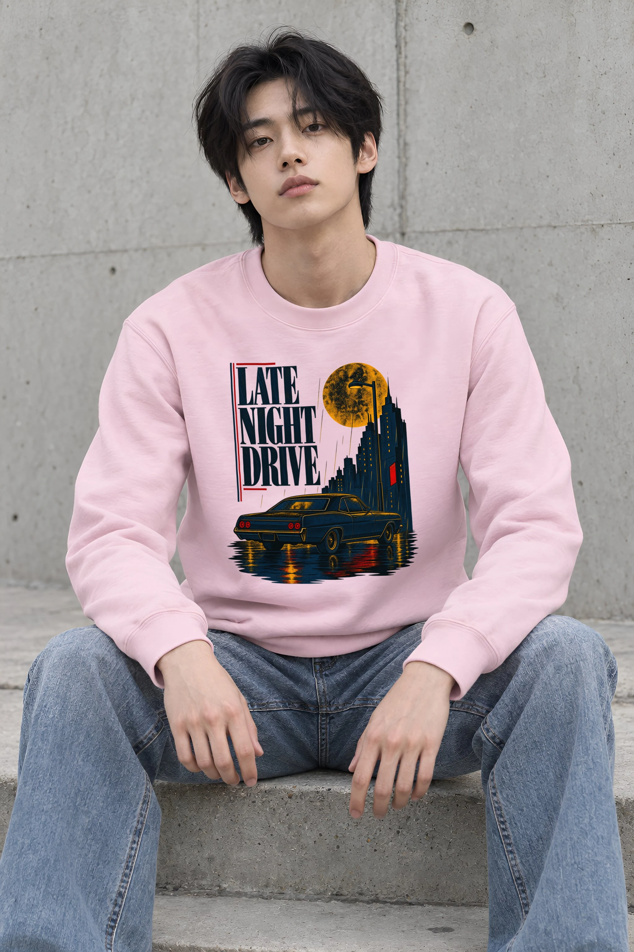 "Late Night Drive" Heavy Blend Unisex Crewneck Sweatshirt