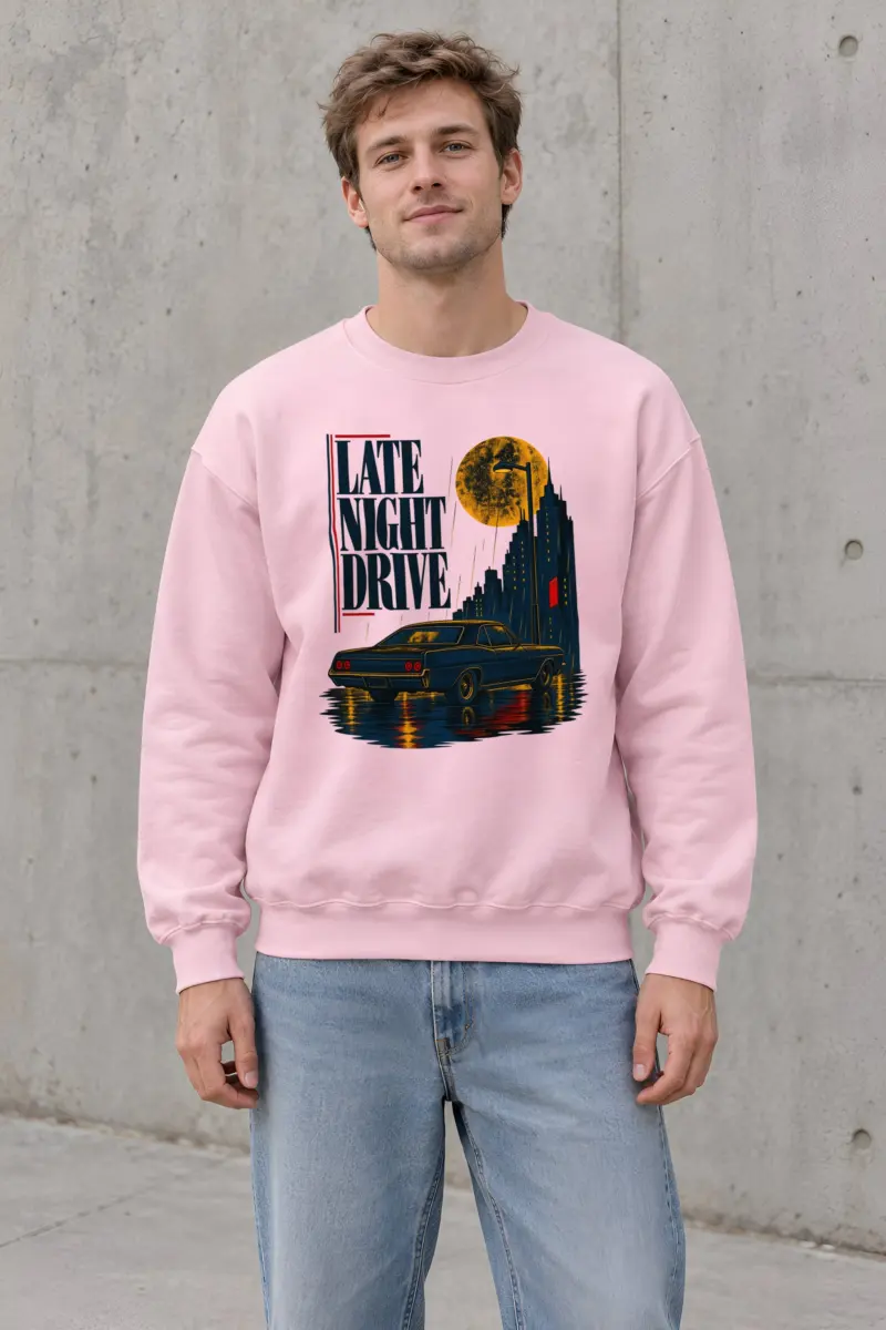 "Late Night Drive" Heavy Blend Unisex Crewneck Sweatshirt