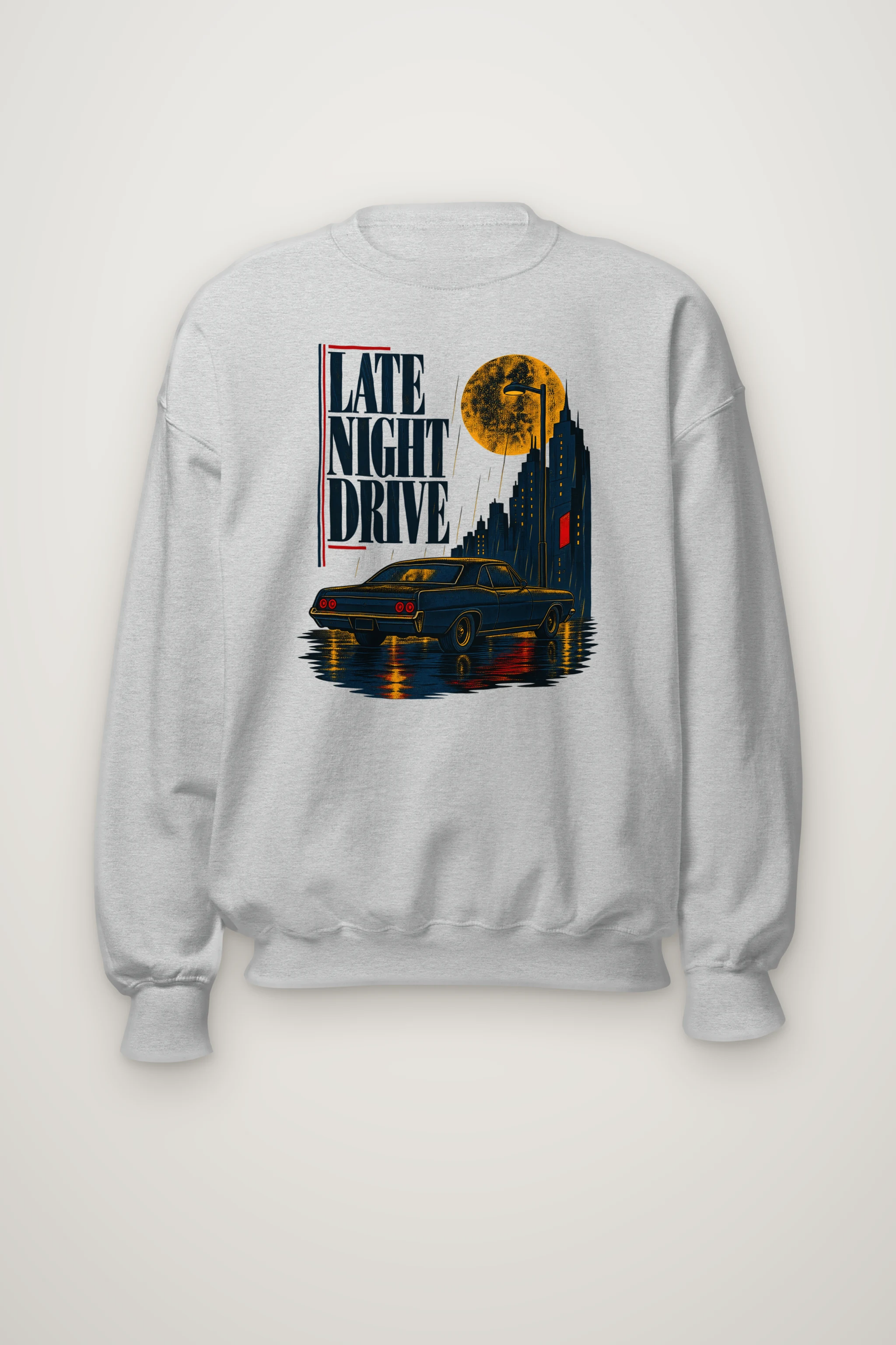 "Late Night Drive" Heavy Blend Unisex Crewneck Sweatshirt