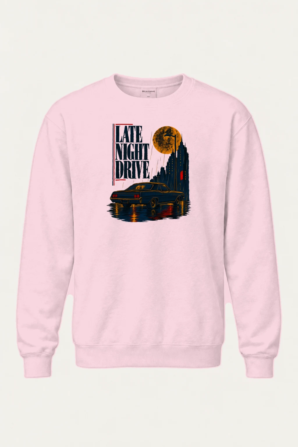 "Late Night Drive" Heavy Blend Unisex Crewneck Sweatshirt | Gildan 18000
