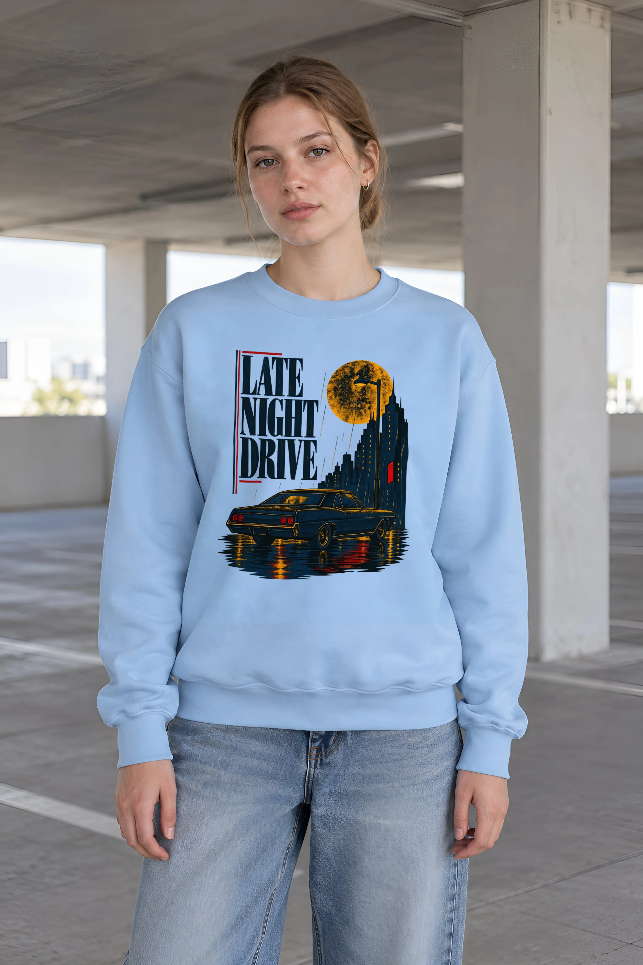 "Late Night Drive" 1 Crewneck Sweatshirt