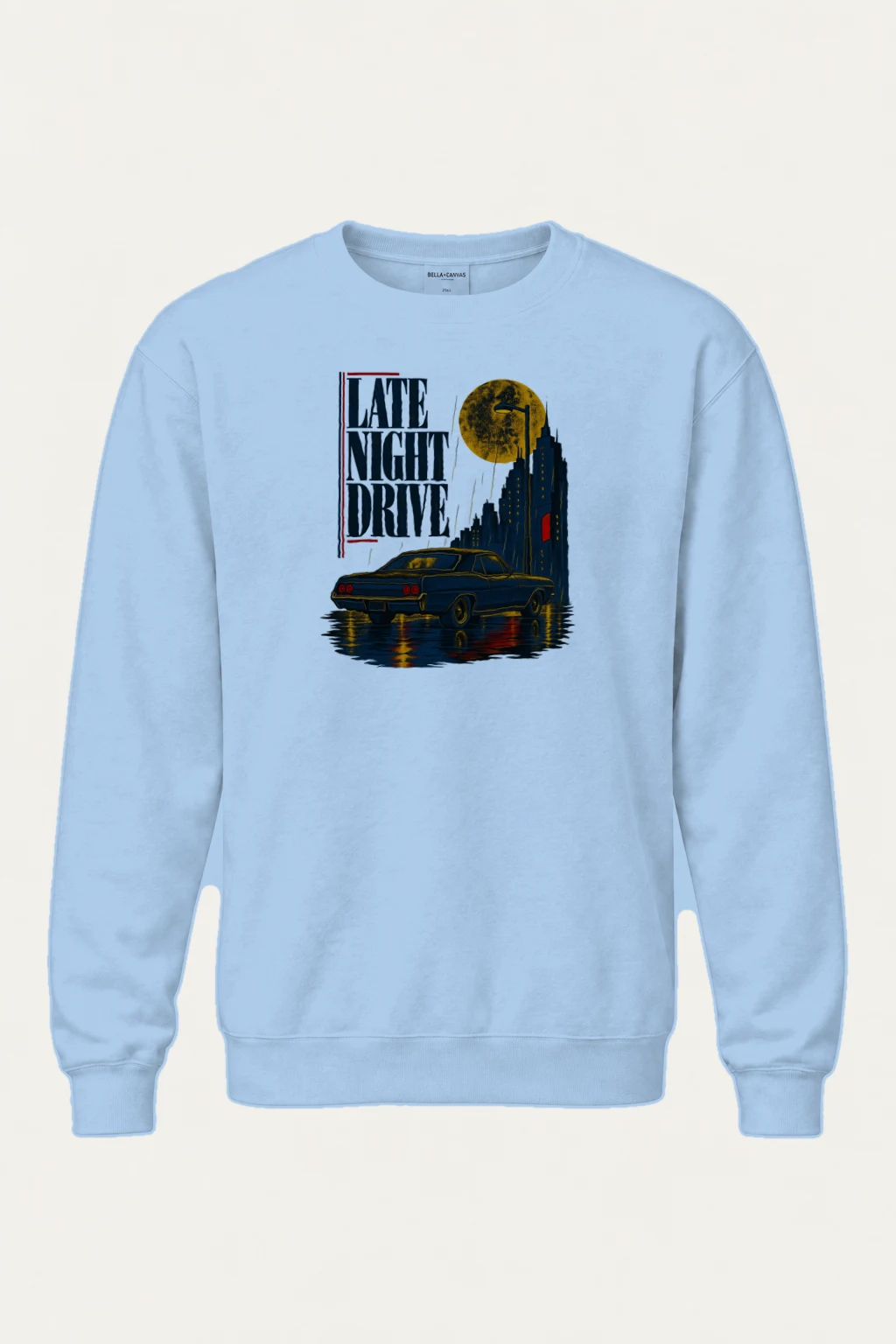 "Late Night Drive" Heavy Blend Unisex Crewneck Sweatshirt | Gildan 18000