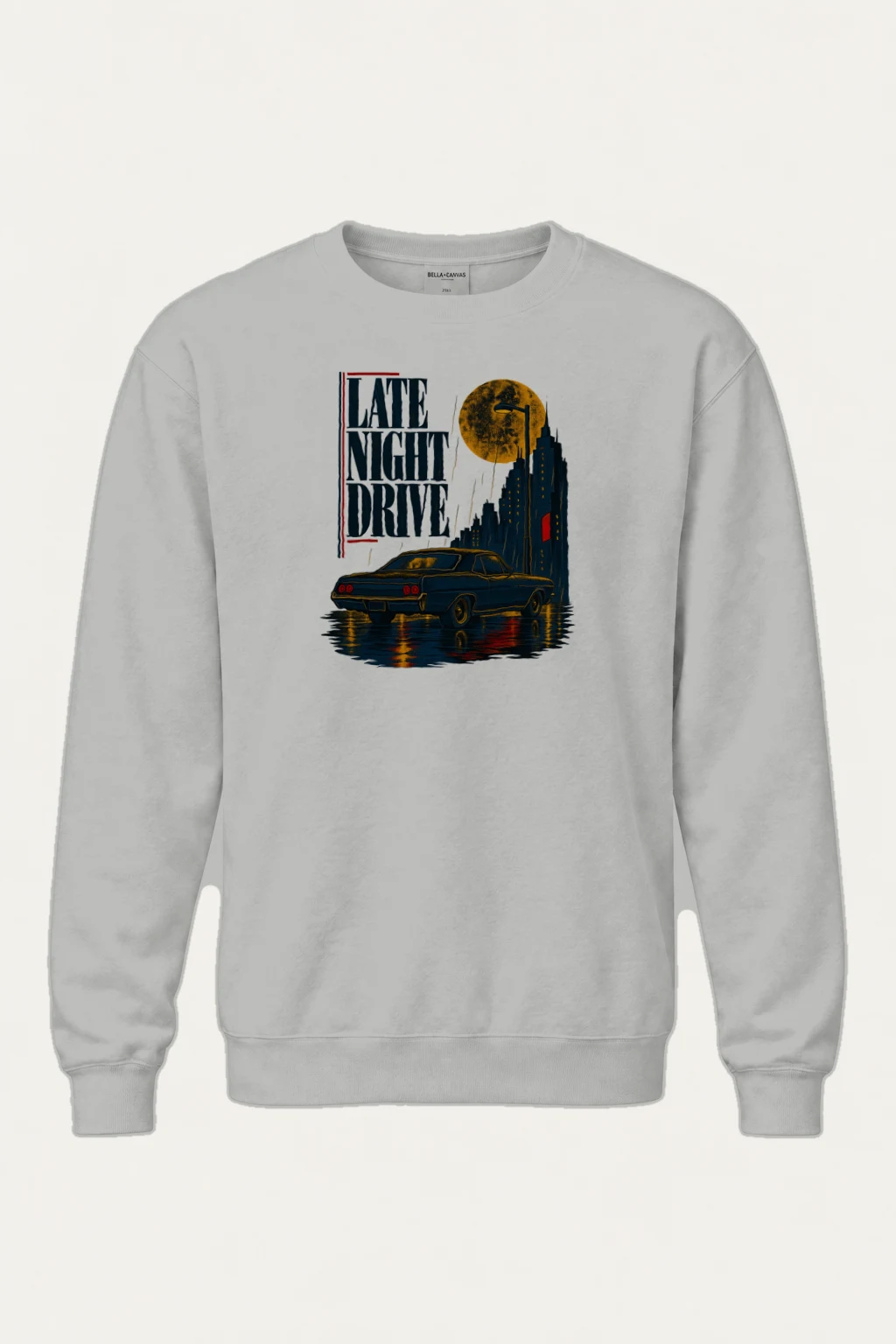 "Late Night Drive" Heavy Blend Unisex Crewneck Sweatshirt | Gildan 18000