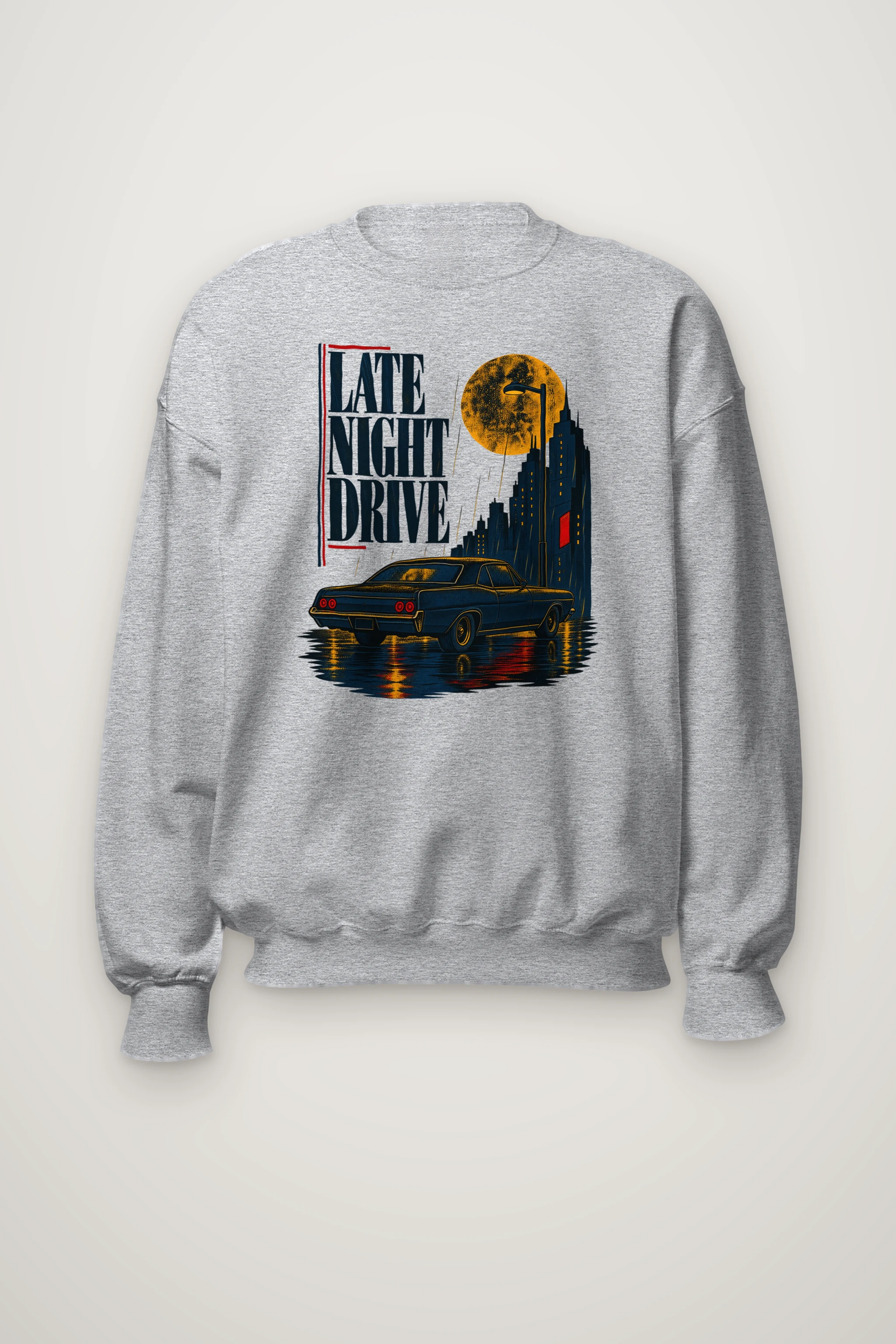 "Late Night Drive" Heavy Blend Unisex Crewneck Sweatshirt
