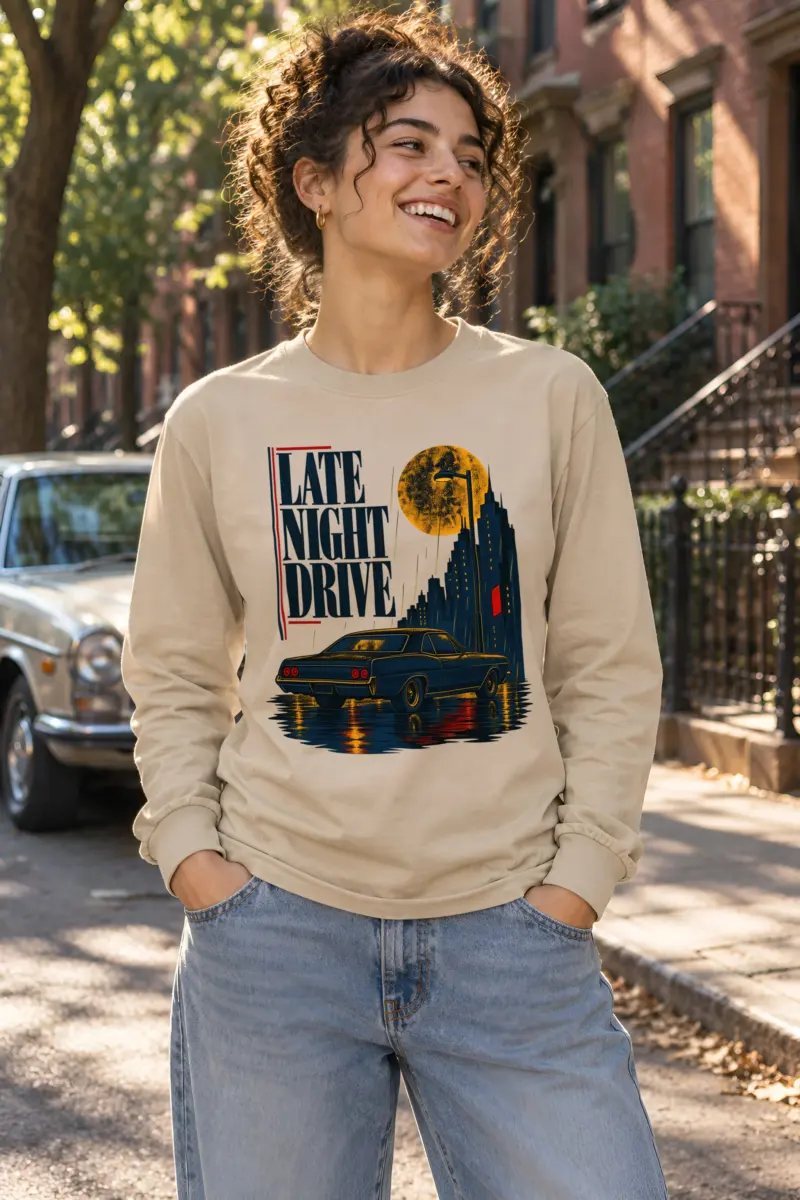 "Late Night Drive" Unisex Longsleeve T-shirt