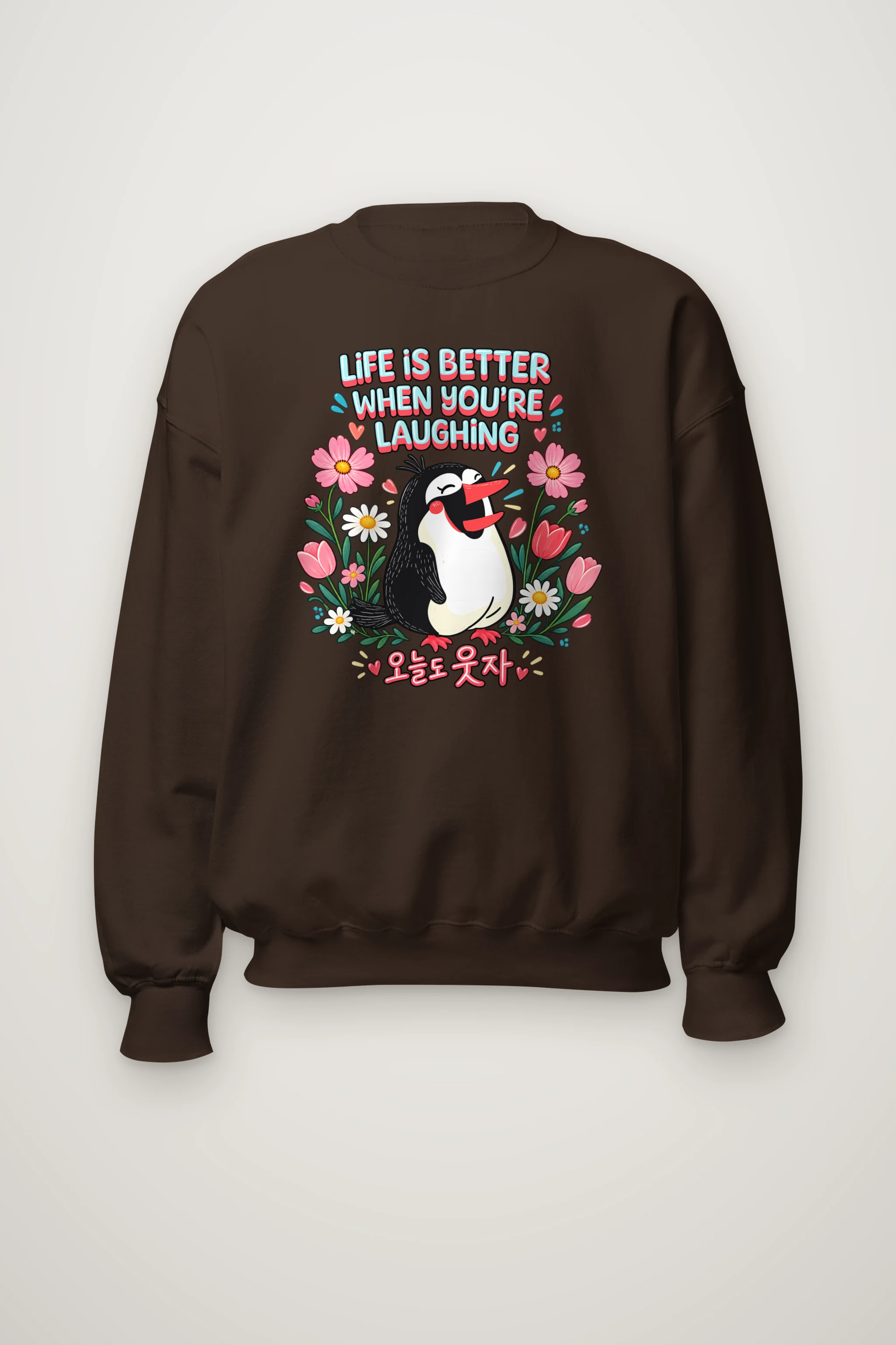 "Laughing Bird Garden" Heavy Blend Unisex Crewneck Sweatshirt