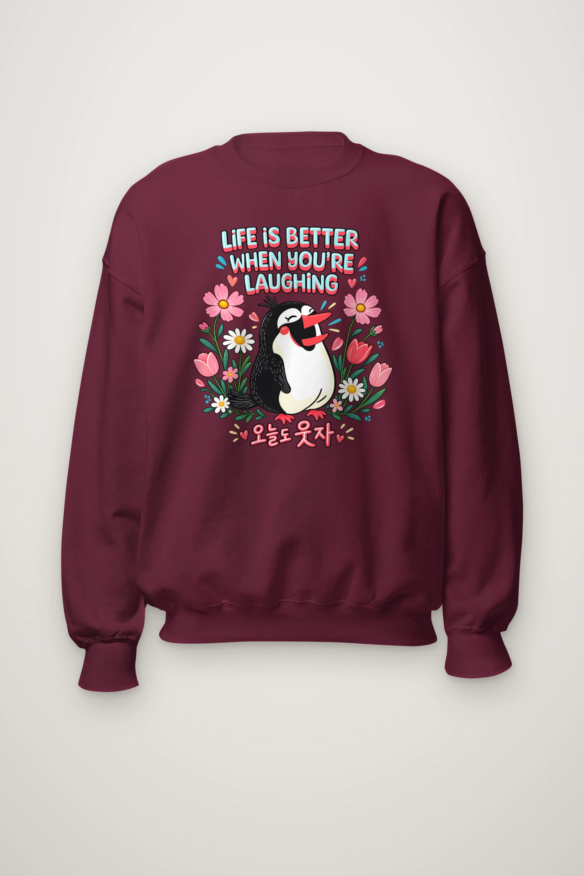 "Laughing Bird Garden" Heavy Blend Unisex Crewneck Sweatshirt