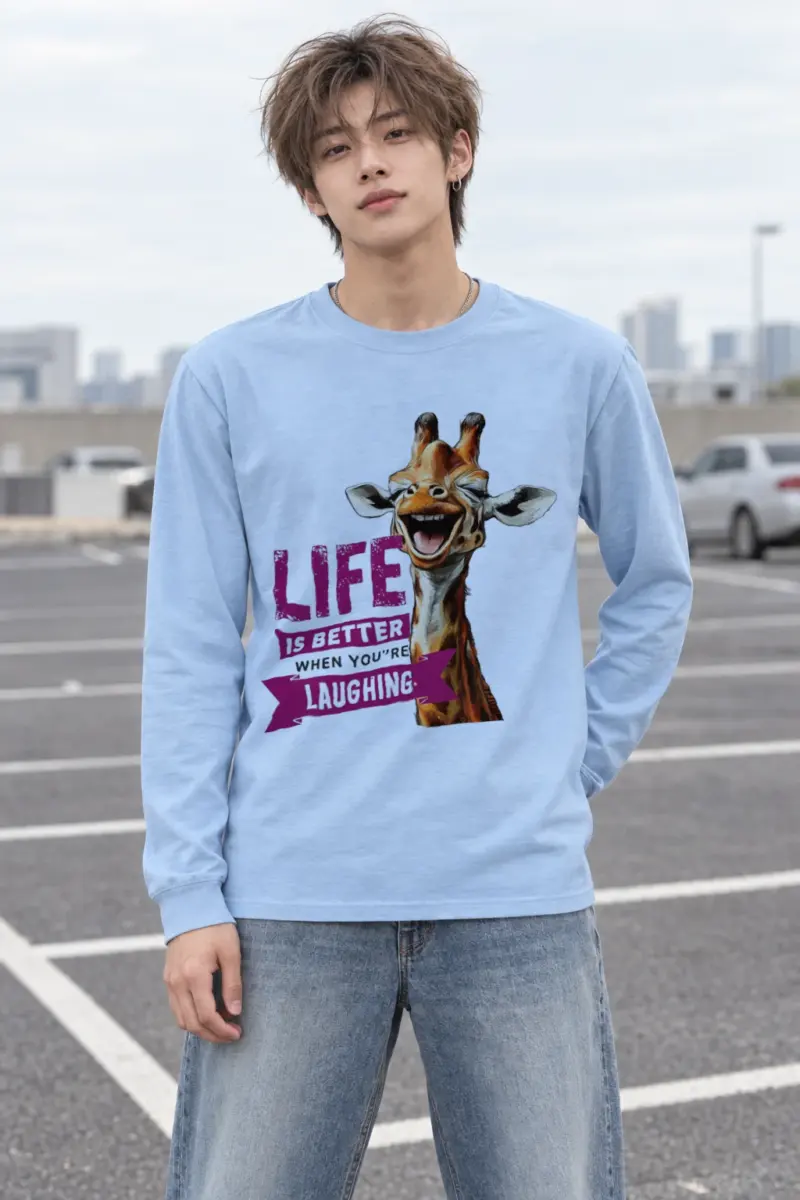 "Laughing Giraffe" Unisex Longsleeve T-shirt