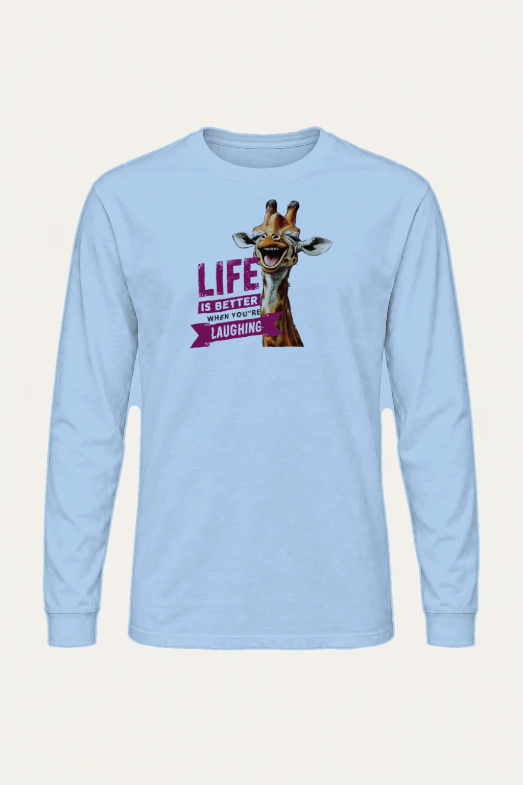 "Laughing Giraffe" Unisex Longsleeve T-shirt | Gildan 2400