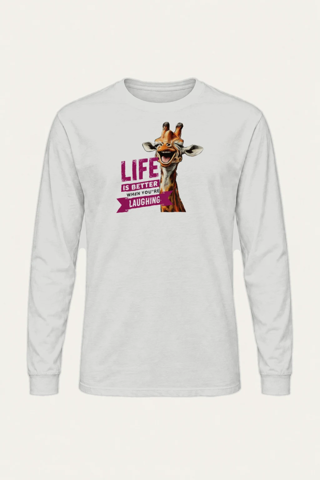 "Laughing Giraffe" Unisex Longsleeve T-shirt | Gildan 2400