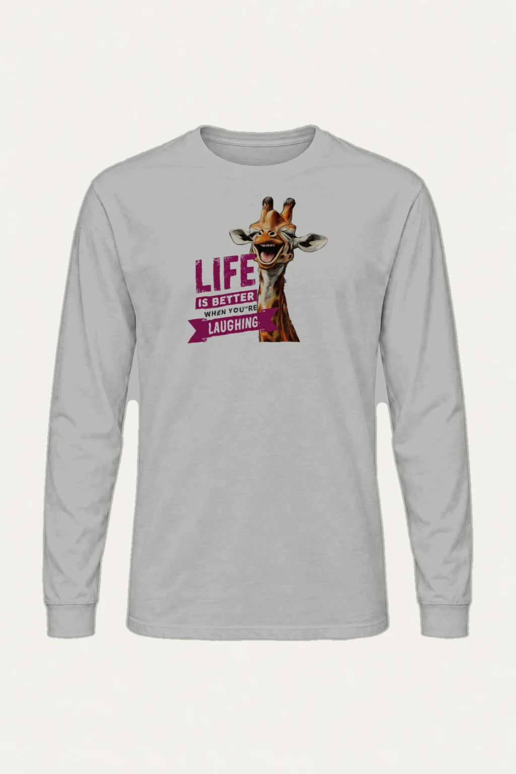 "Laughing Giraffe" Unisex Longsleeve T-shirt | Gildan 2400