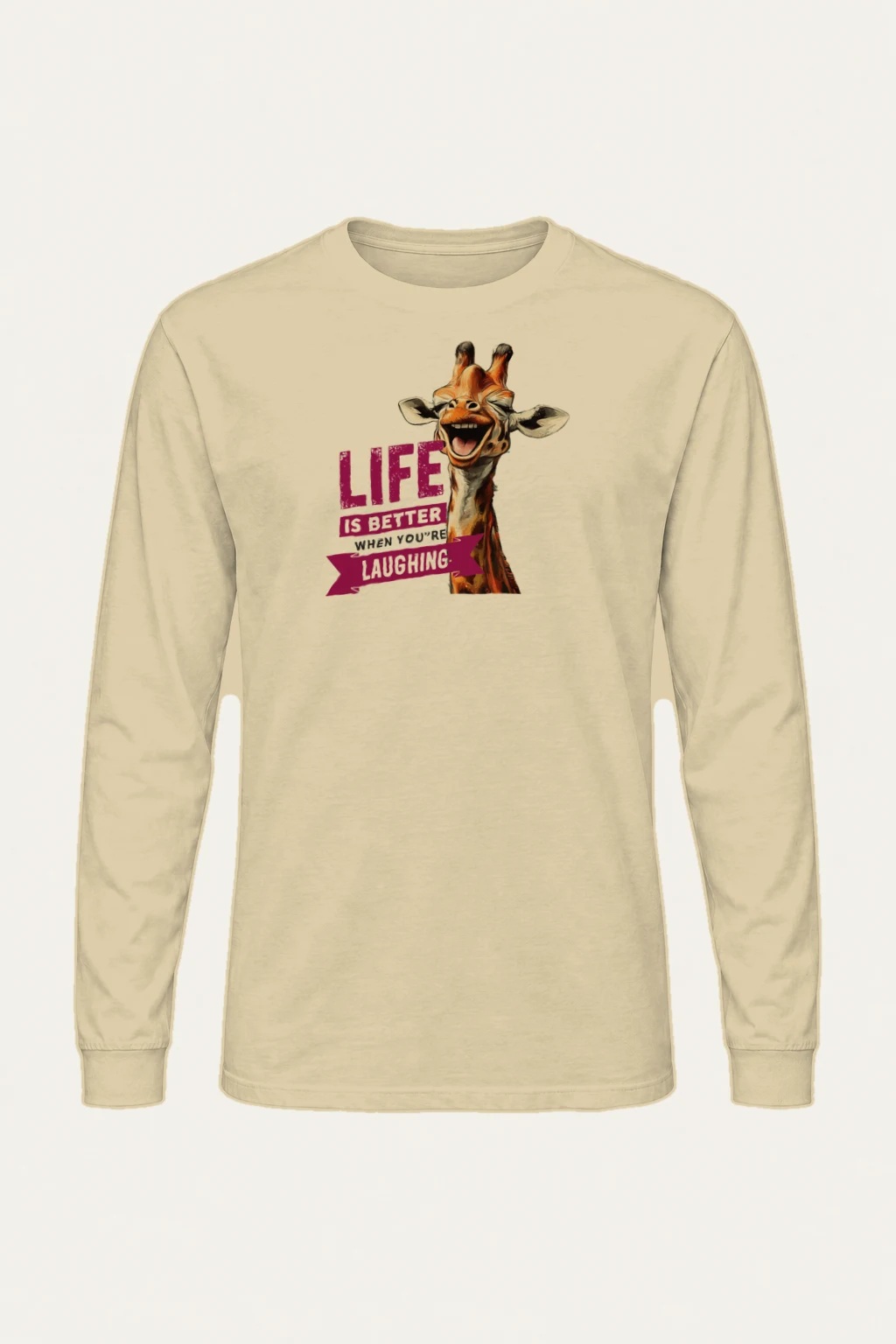 "Laughing Giraffe" Unisex Longsleeve T-shirt | Gildan 2400