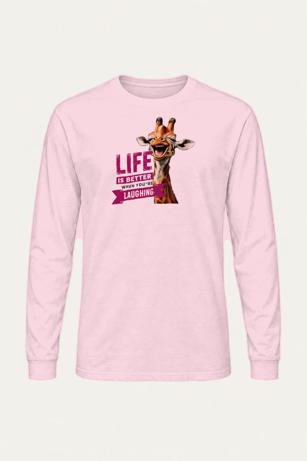 "Laughing Giraffe" Unisex Longsleeve T-shirt | Gildan 2400