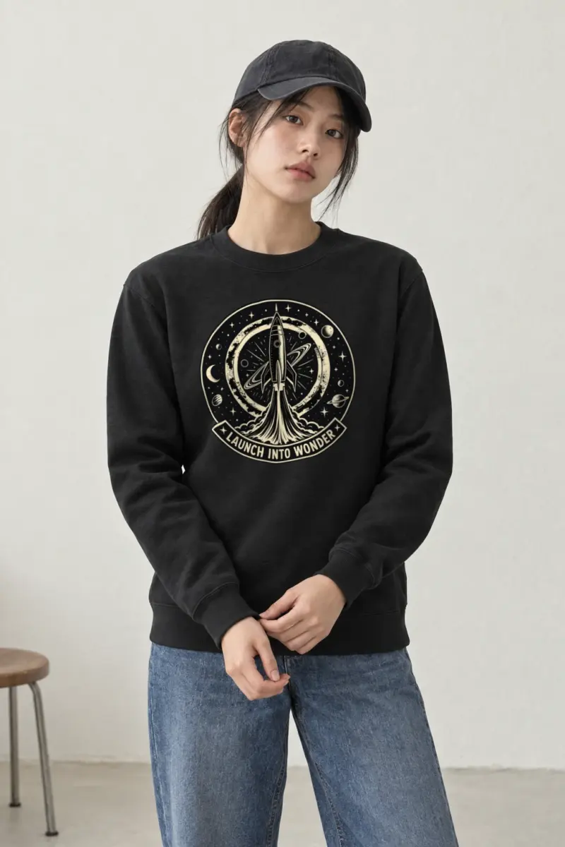"Launch Into Wonder" Heavy Blend Unisex Crewneck Sweatshirt