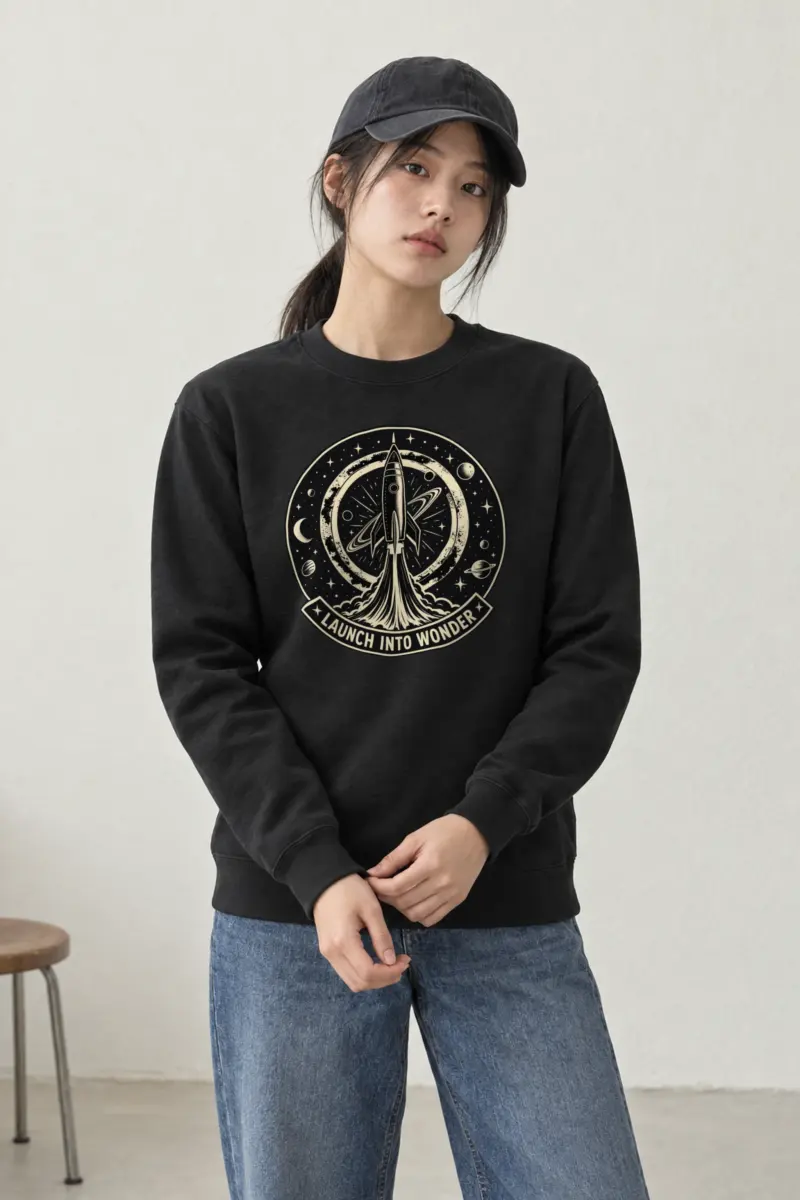 "Launch Into Wonder" Heavy Blend Unisex Crewneck Sweatshirt