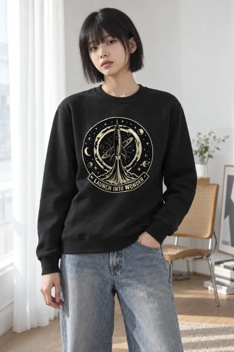"Launch Into Wonder" Heavy Blend Unisex Crewneck Sweatshirt