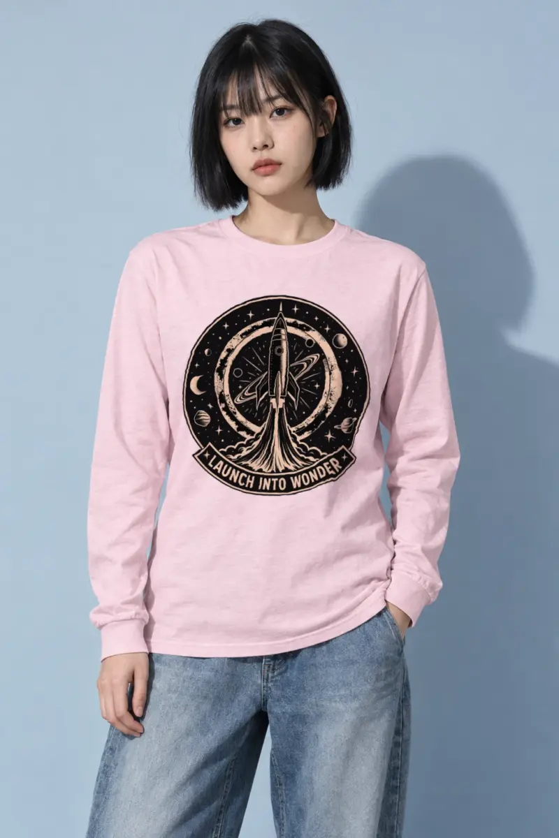 "Launch Into Wonder" Unisex Longsleeve T-shirt | Gildan 2400