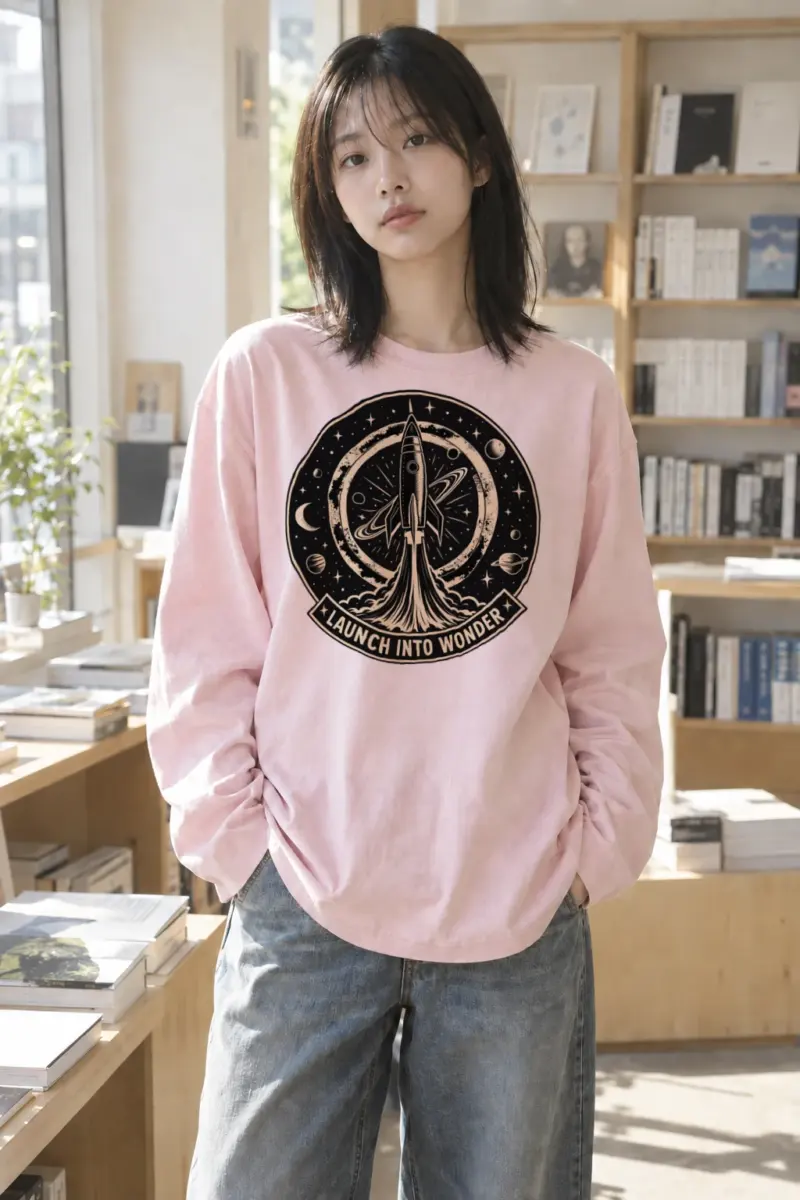 "Launch Into Wonder" Unisex Longsleeve T-shirt | Gildan 2400