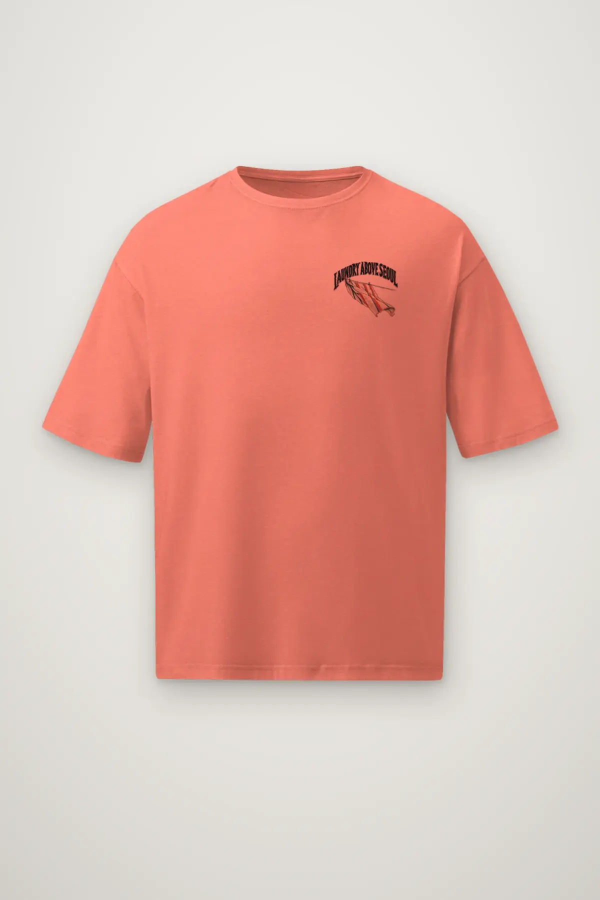 "Laundry Above Seoul" Men's Oversized Heavyweight Crewneck T-Shirt