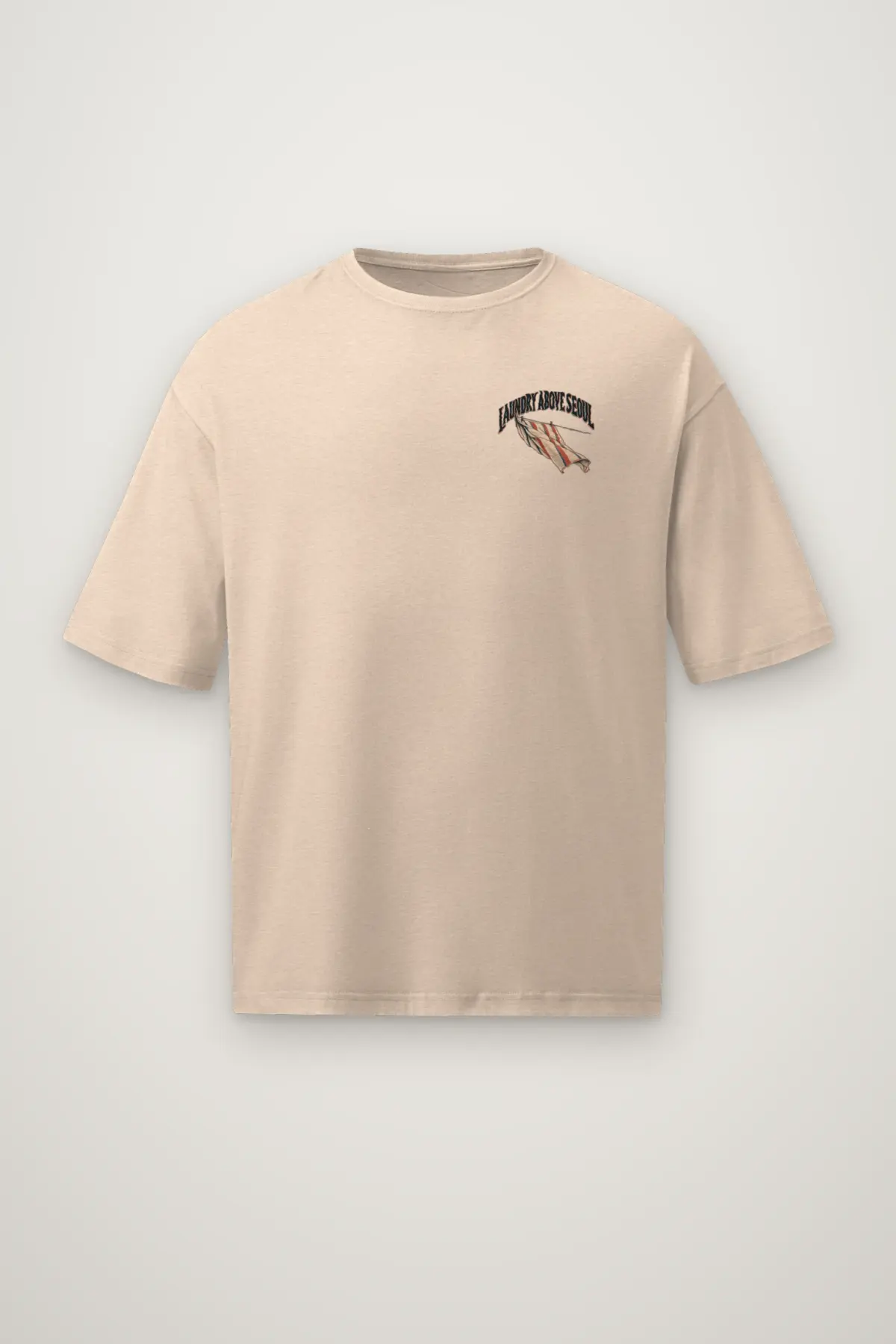 "Laundry Above Seoul" Men's Oversized Heavyweight Crewneck T-Shirt