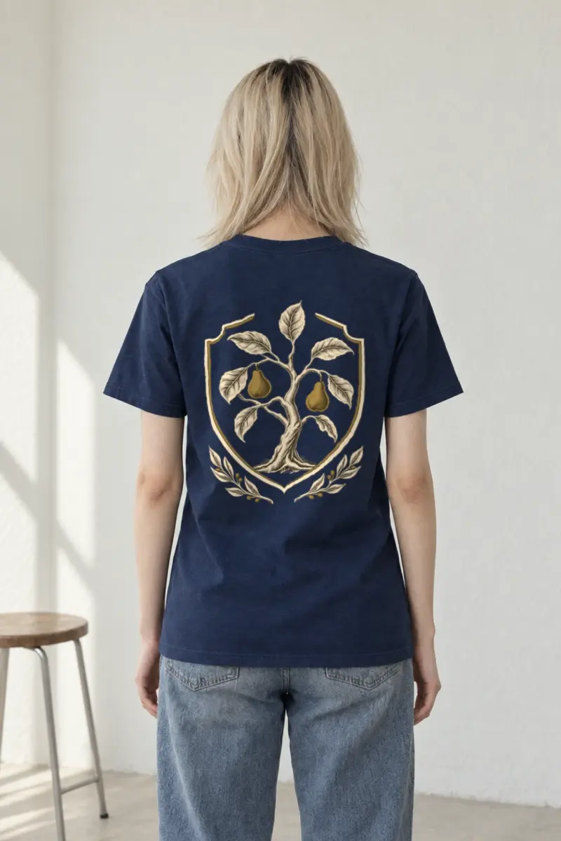 "Laurel Pear Crest" Heavyweight Unisex Crewneck T-shirt