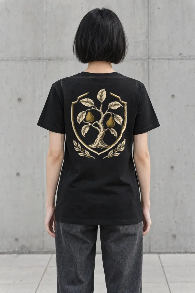 "Laurel Pear Crest" Heavyweight Unisex Crewneck T-shirt