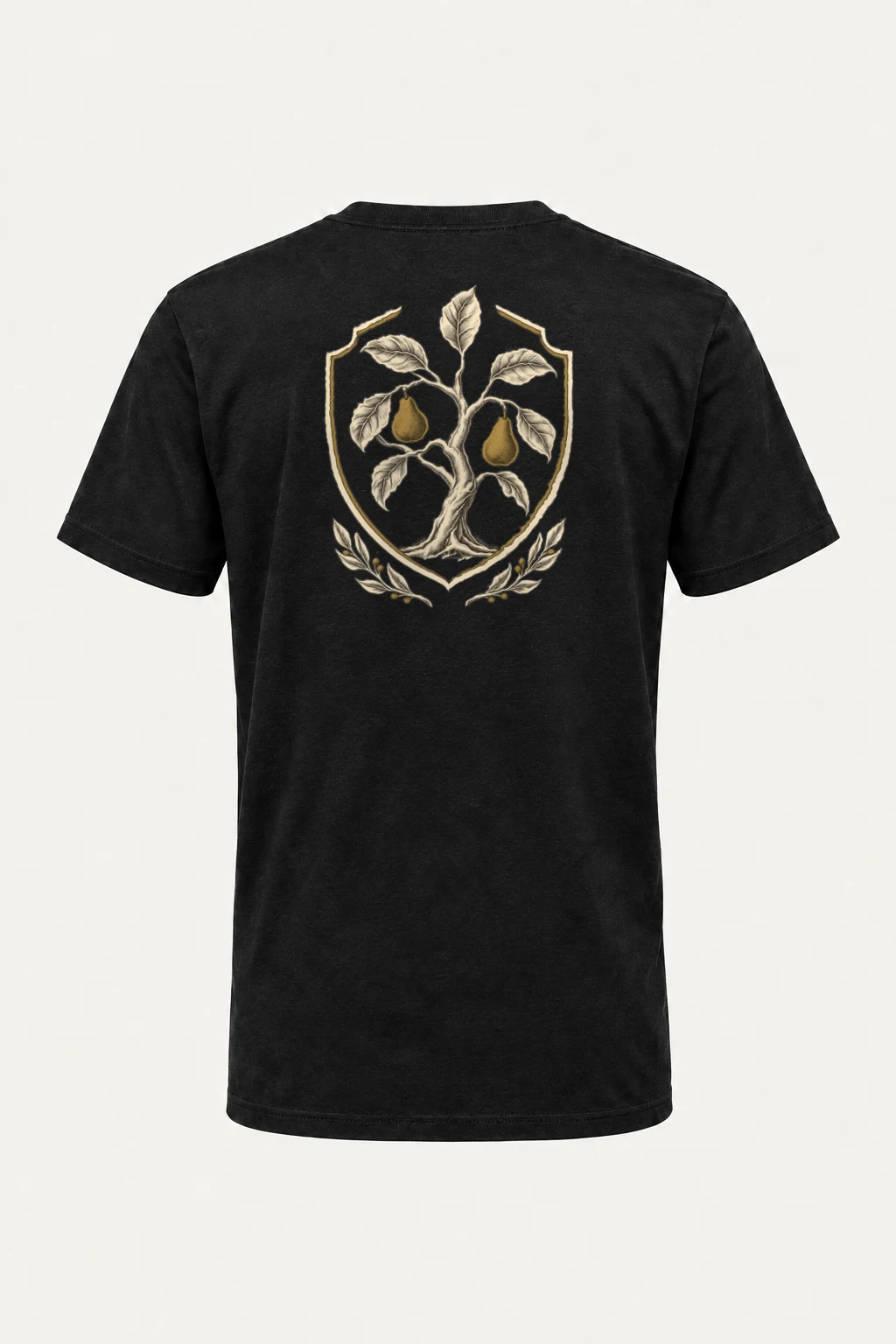 "Laurel Pear Crest" Heavyweight Unisex Crewneck T-shirt | Gildan 5000