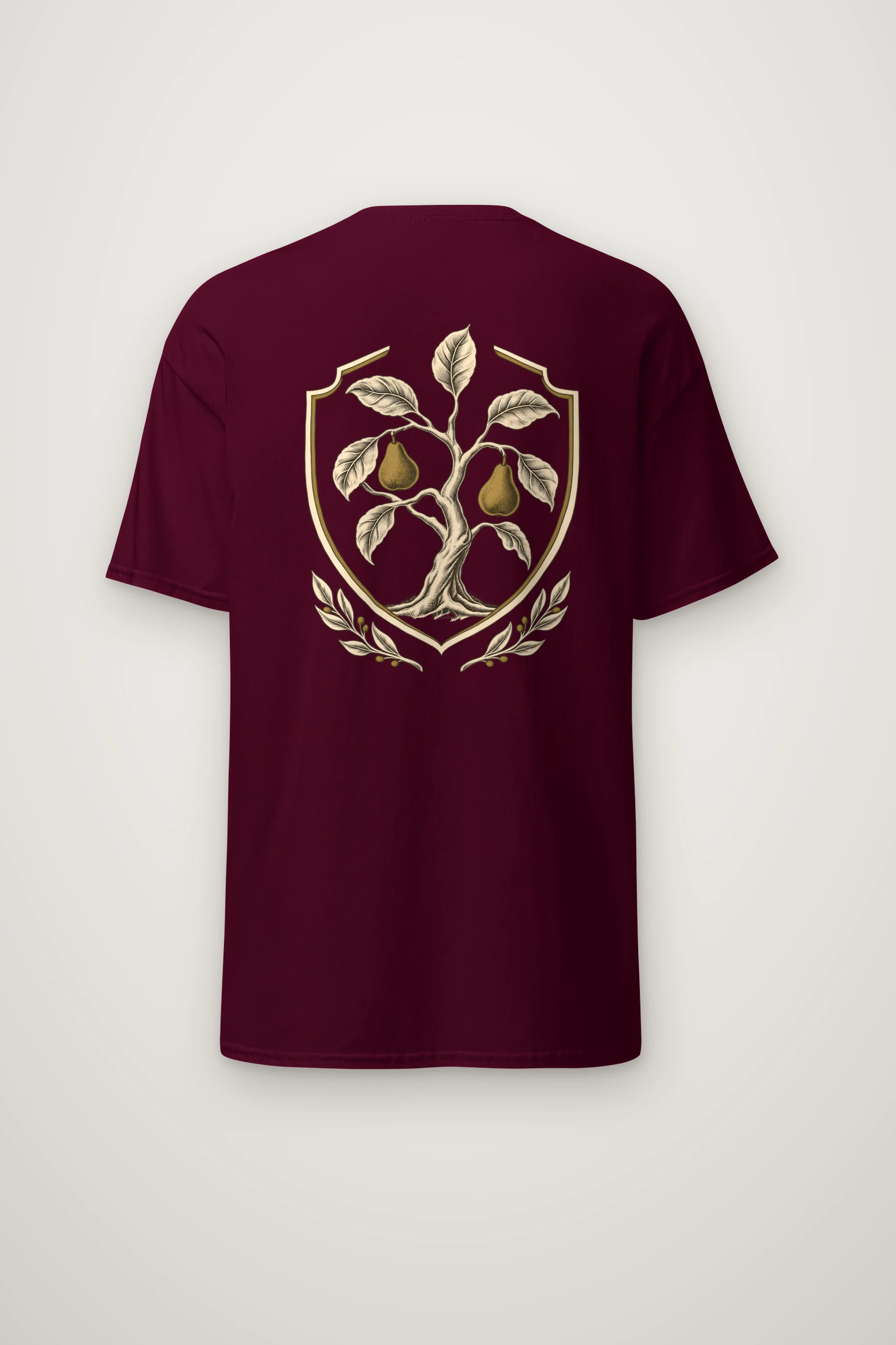 "Laurel Pear Crest" Heavyweight Unisex Crewneck T-shirt