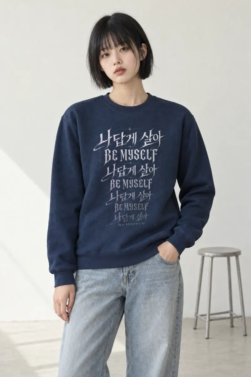 "Lavender Script Layers" Heavy Blend Unisex Crewneck Sweatshirt