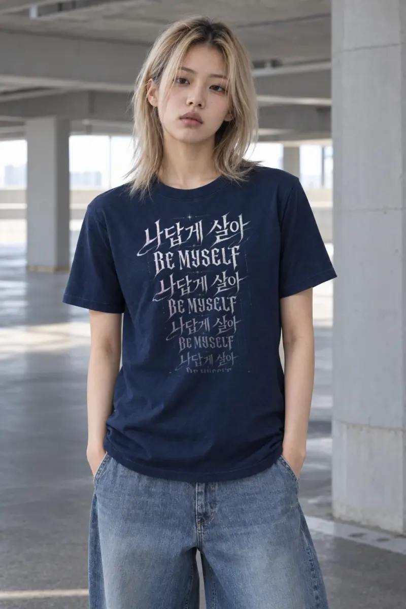 "Layered Gothic Lettering" Heavyweight Unisex Crewneck T-shirt