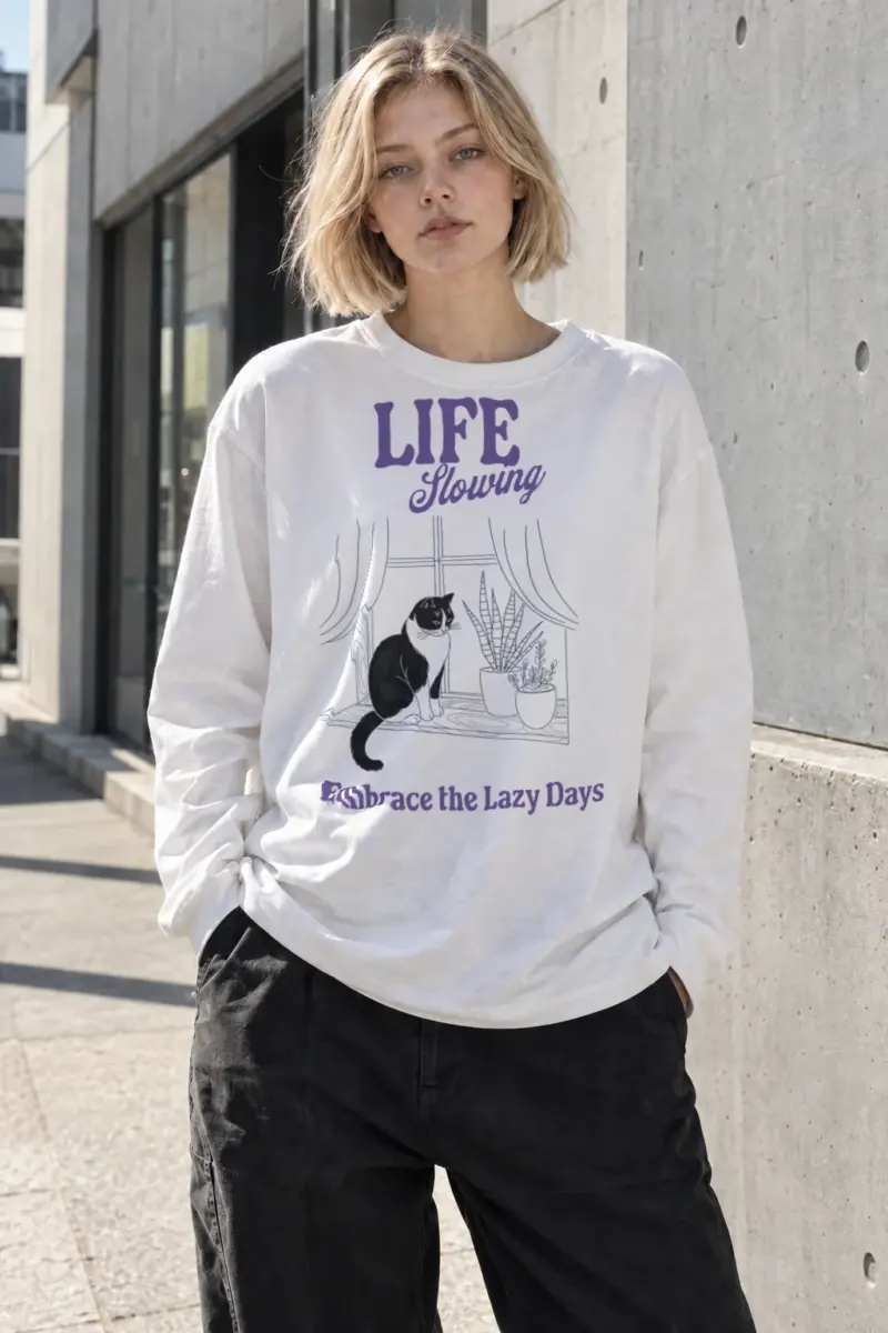 "Lazy Days" Unisex Longsleeve T-shirt | Gildan 2400
