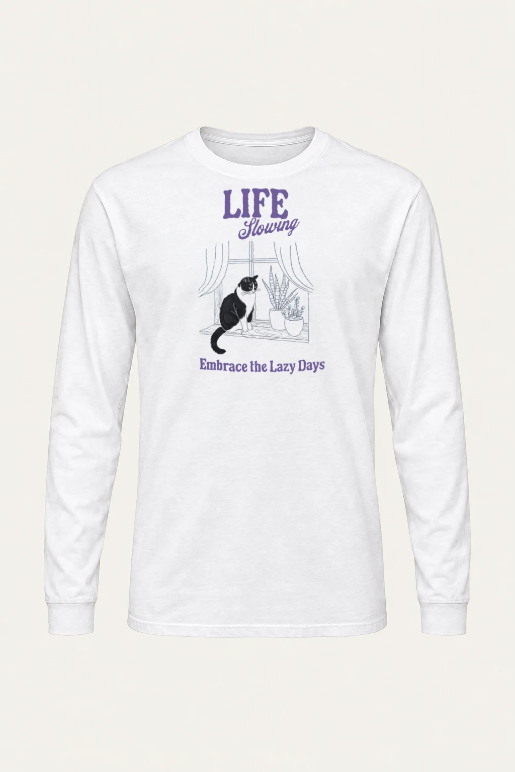 "Lazy Days" Unisex Longsleeve T-shirt | Gildan 2400