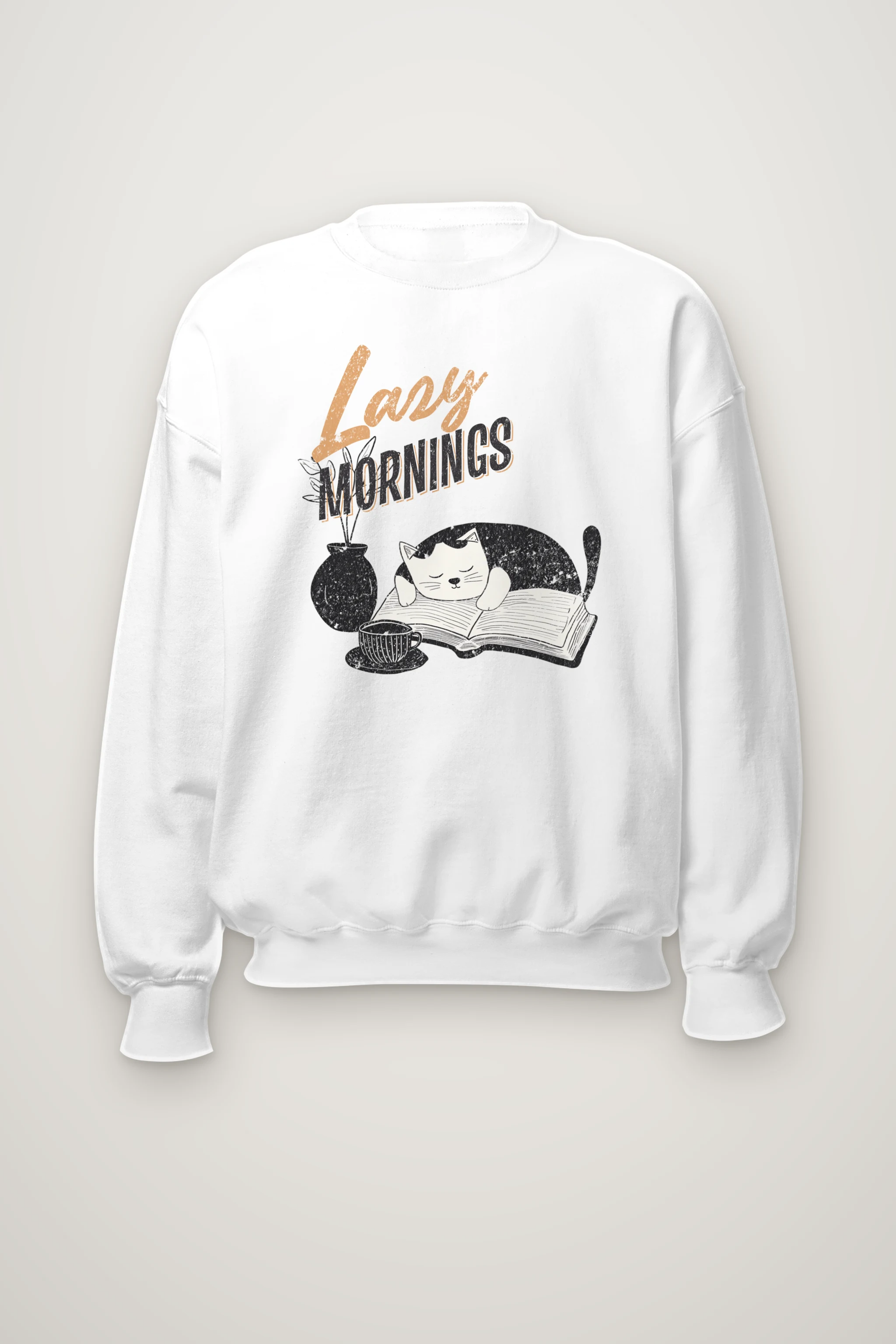 "Lazy Mornings" Heavy Blend Unisex Crewneck Sweatshirt