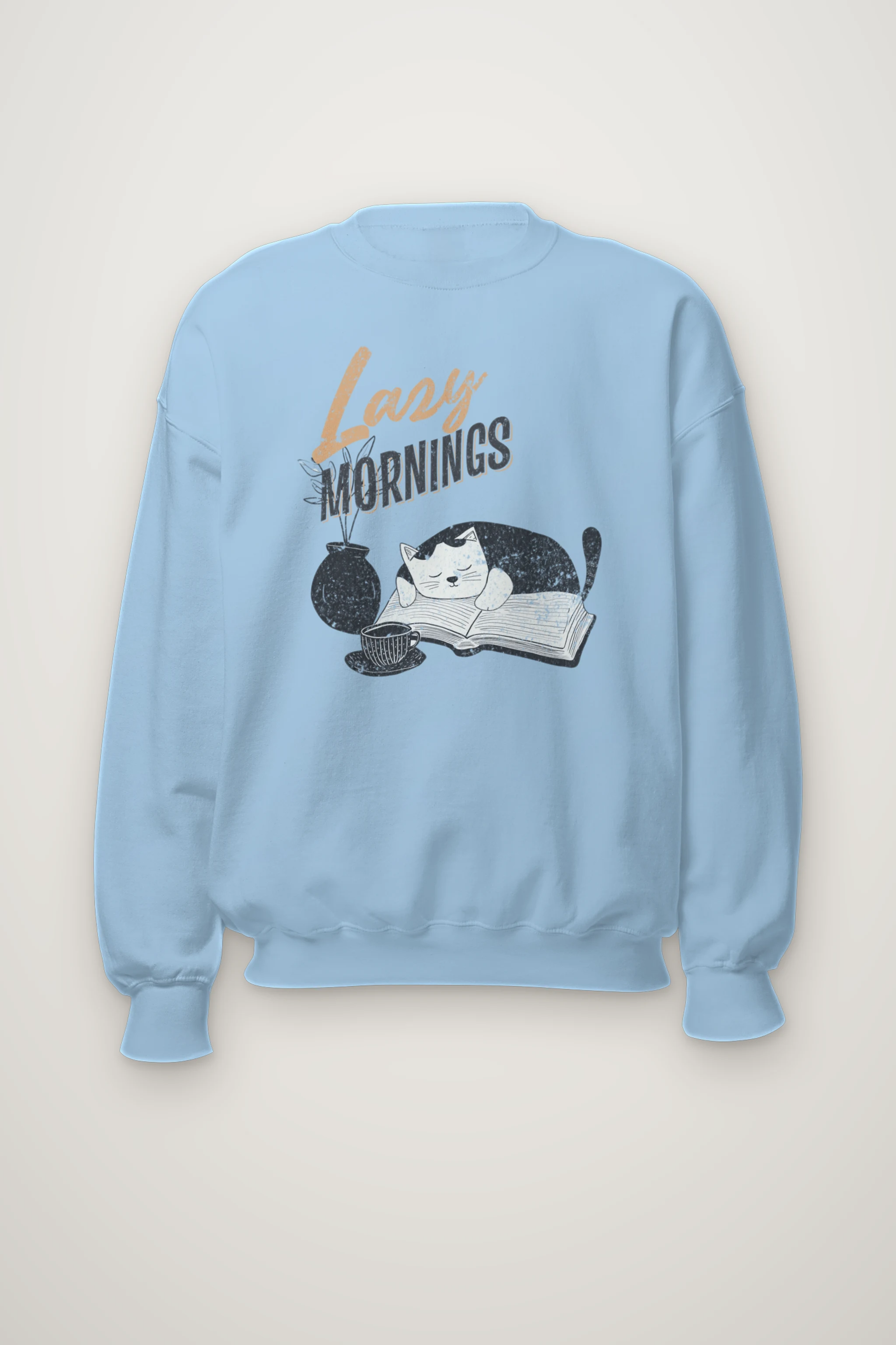 "Lazy Mornings" Heavy Blend Unisex Crewneck Sweatshirt