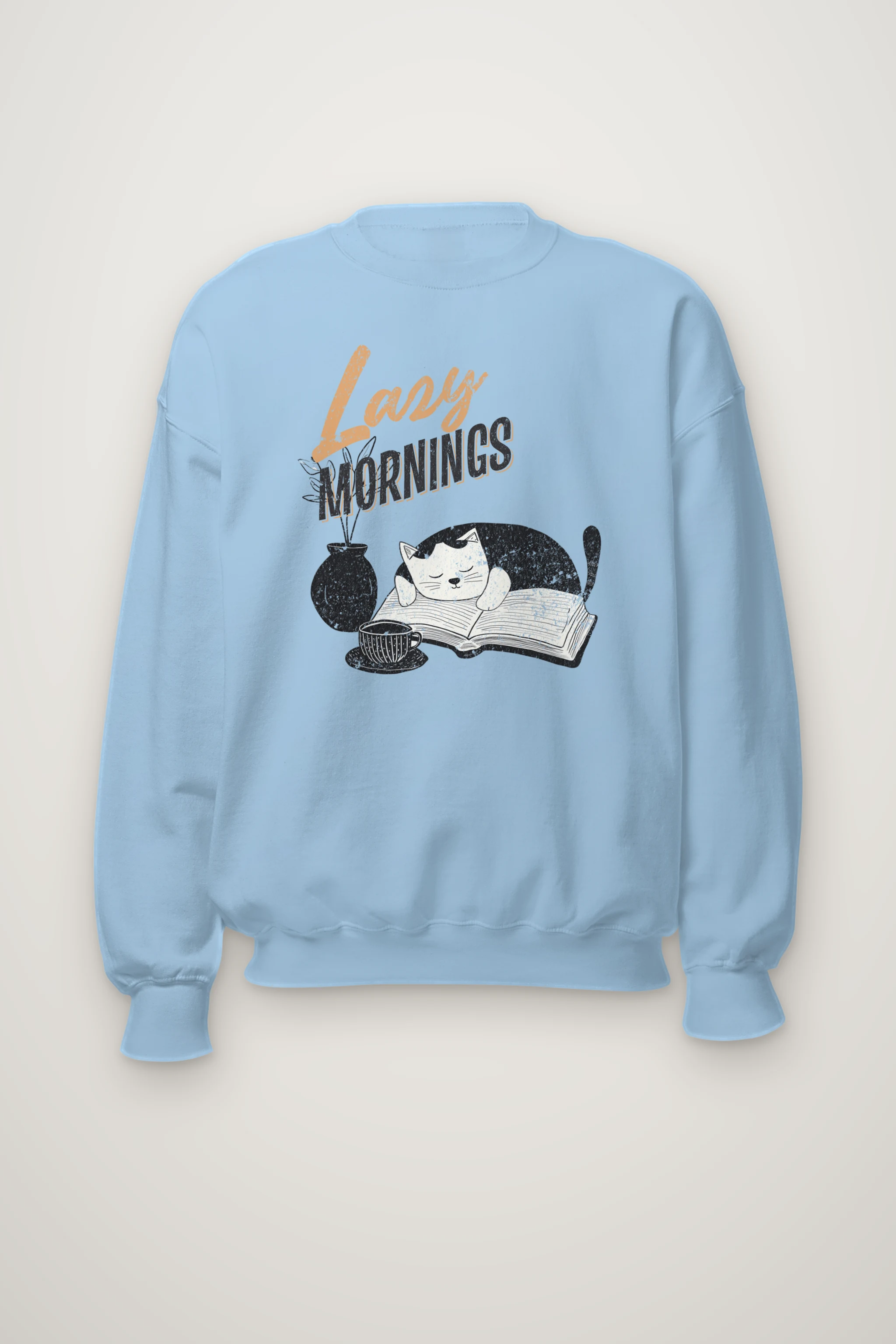 "Lazy Mornings" Heavy Blend Unisex Crewneck Sweatshirt