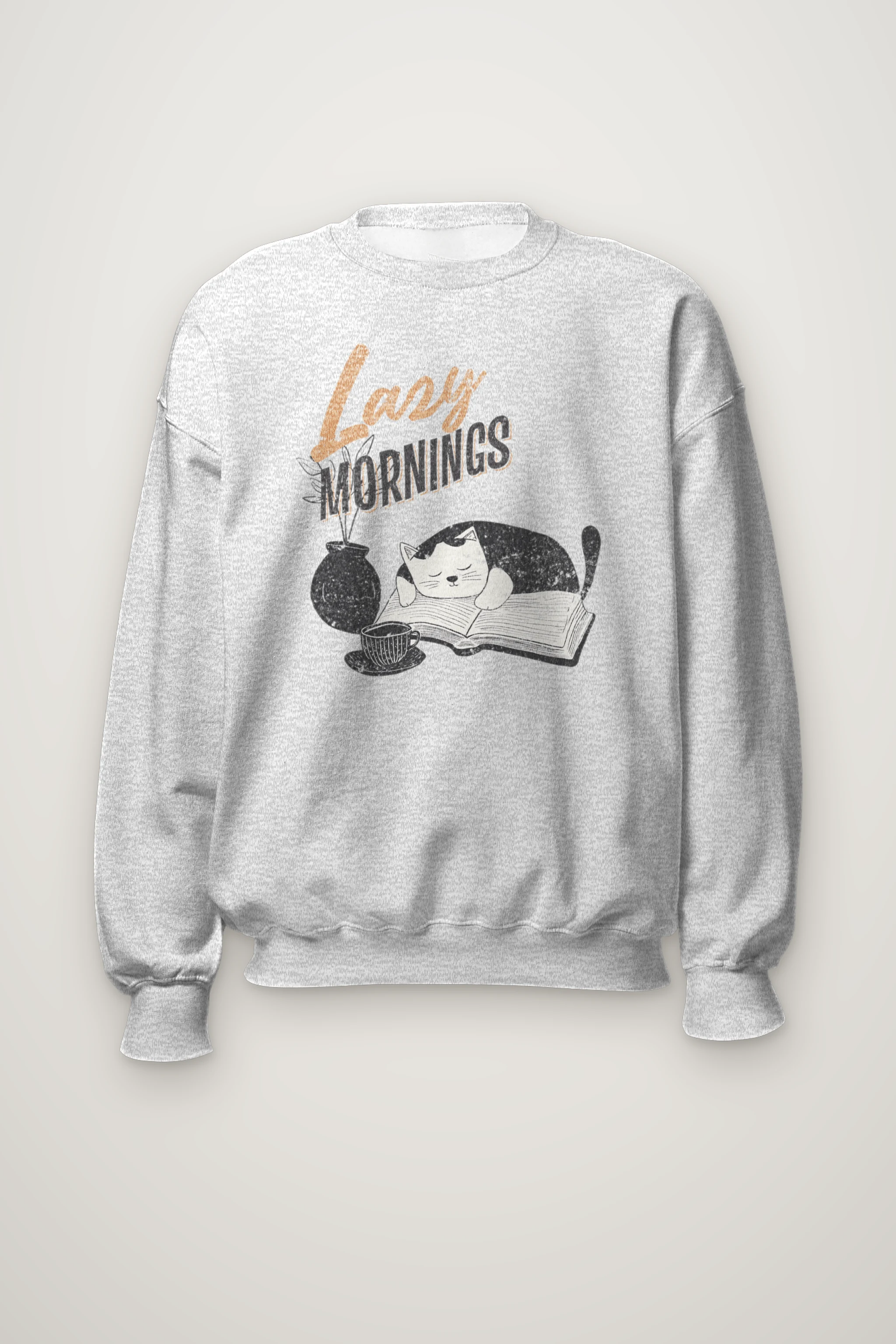 "Lazy Mornings" Heavy Blend Unisex Crewneck Sweatshirt