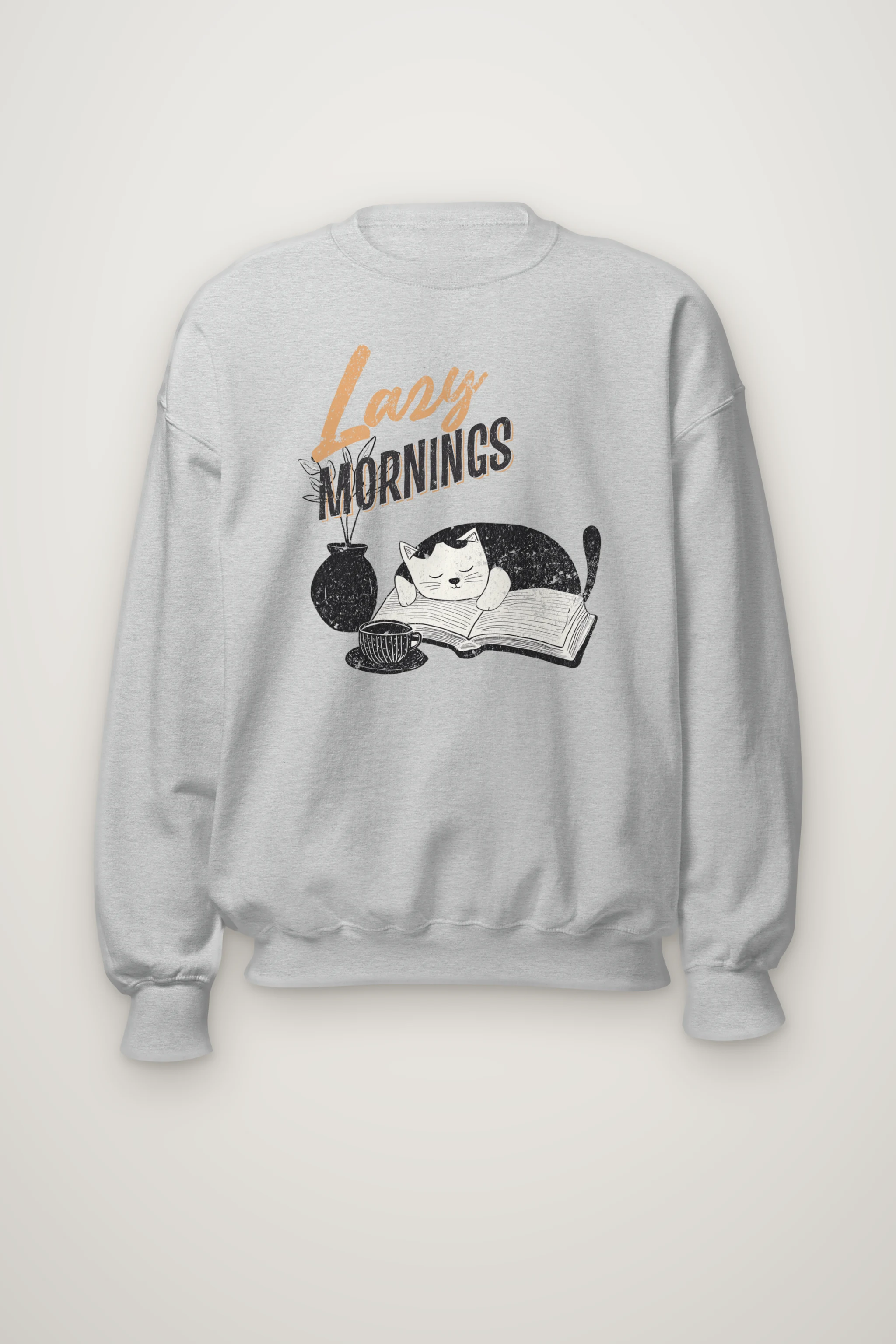 "Lazy Mornings" Heavy Blend Unisex Crewneck Sweatshirt