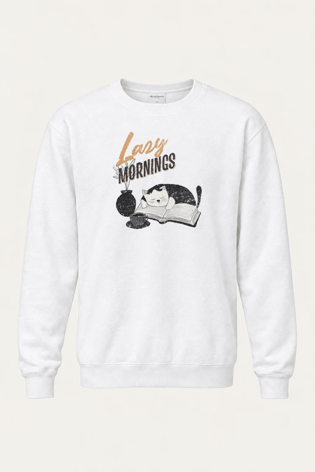 "Lazy Mornings" Heavy Blend Unisex Crewneck Sweatshirt | Gildan 18000