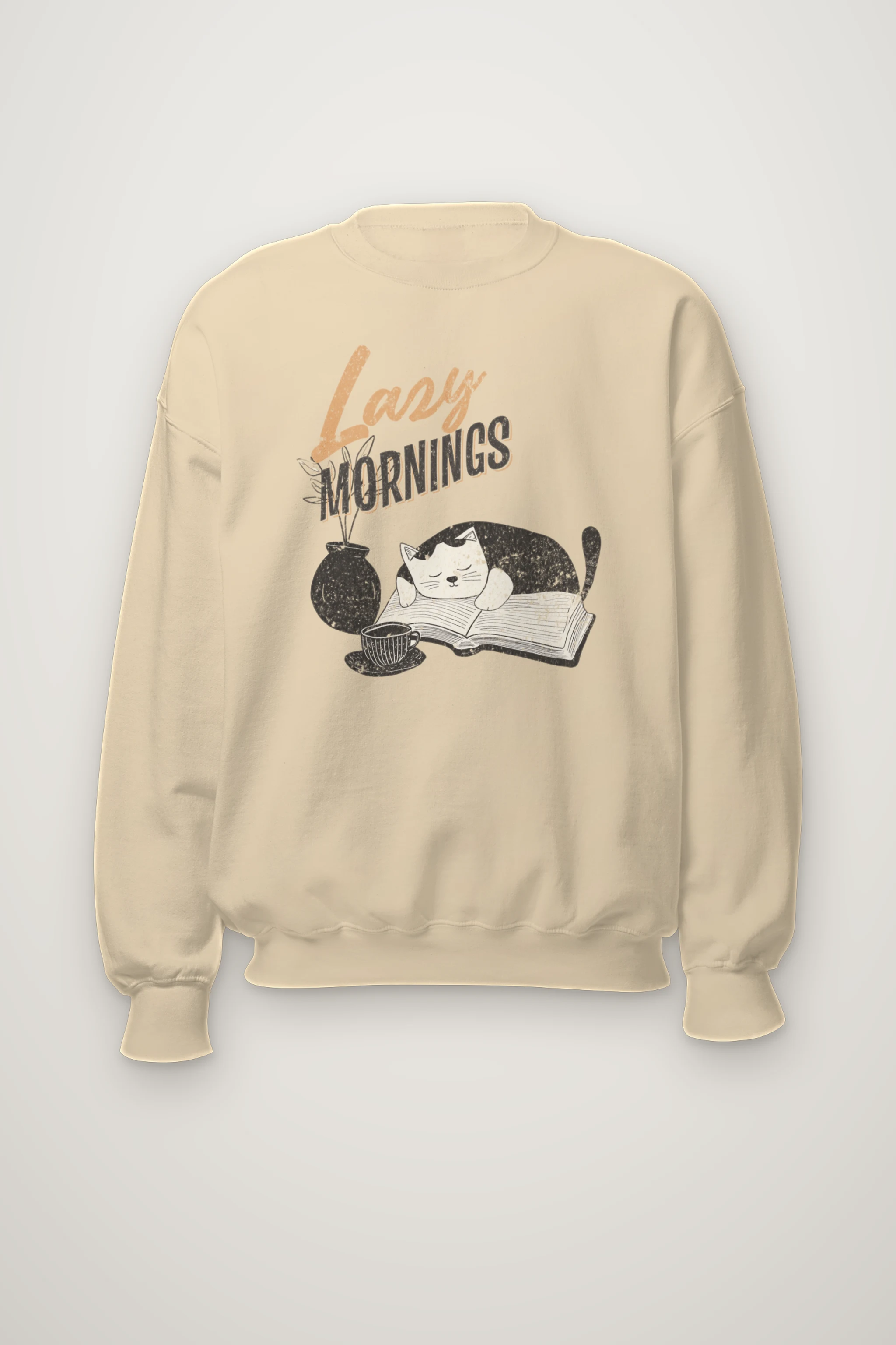 "Lazy Mornings" Heavy Blend Unisex Crewneck Sweatshirt