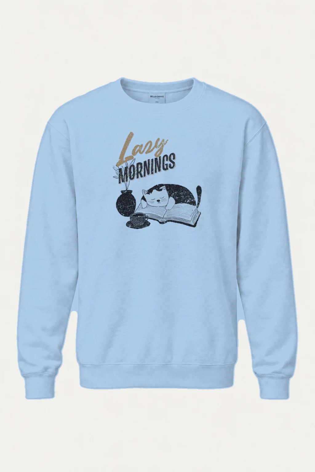 "Lazy Mornings" Heavy Blend Unisex Crewneck Sweatshirt | Gildan 18000