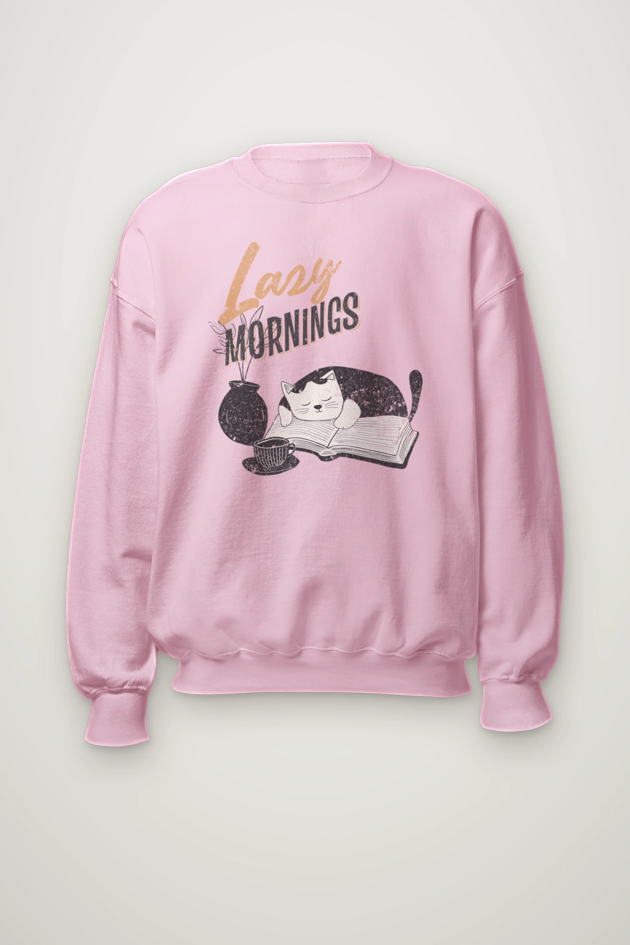 "Lazy Mornings" Heavy Blend Unisex Crewneck Sweatshirt