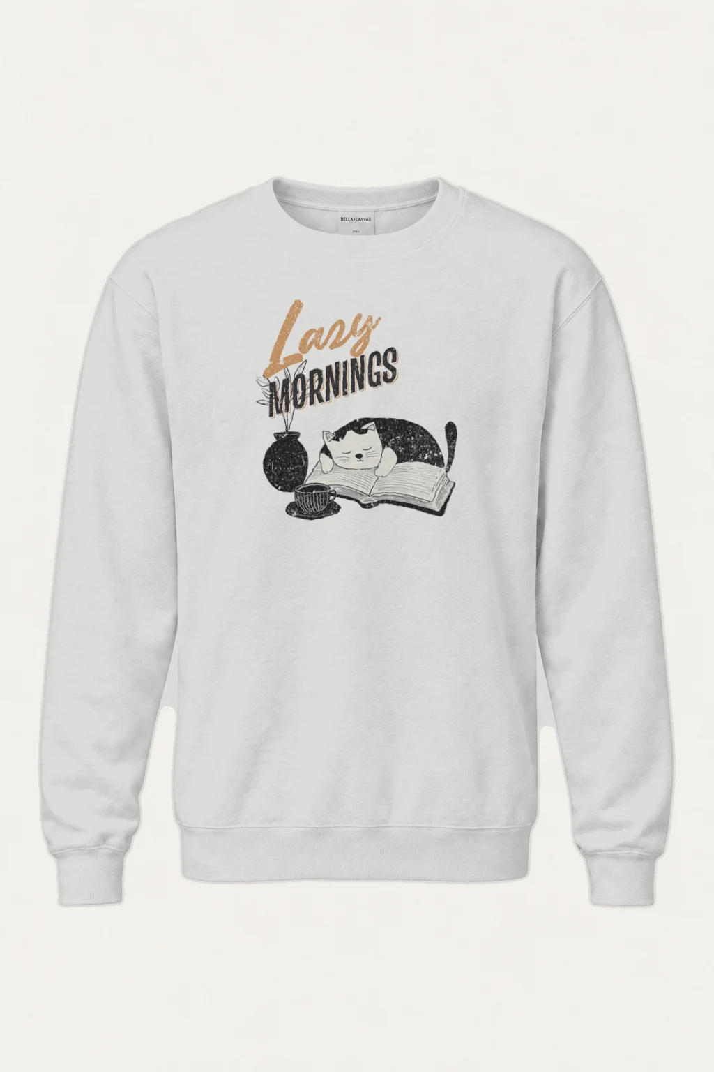 "Lazy Mornings" Heavy Blend Unisex Crewneck Sweatshirt | Gildan 18000