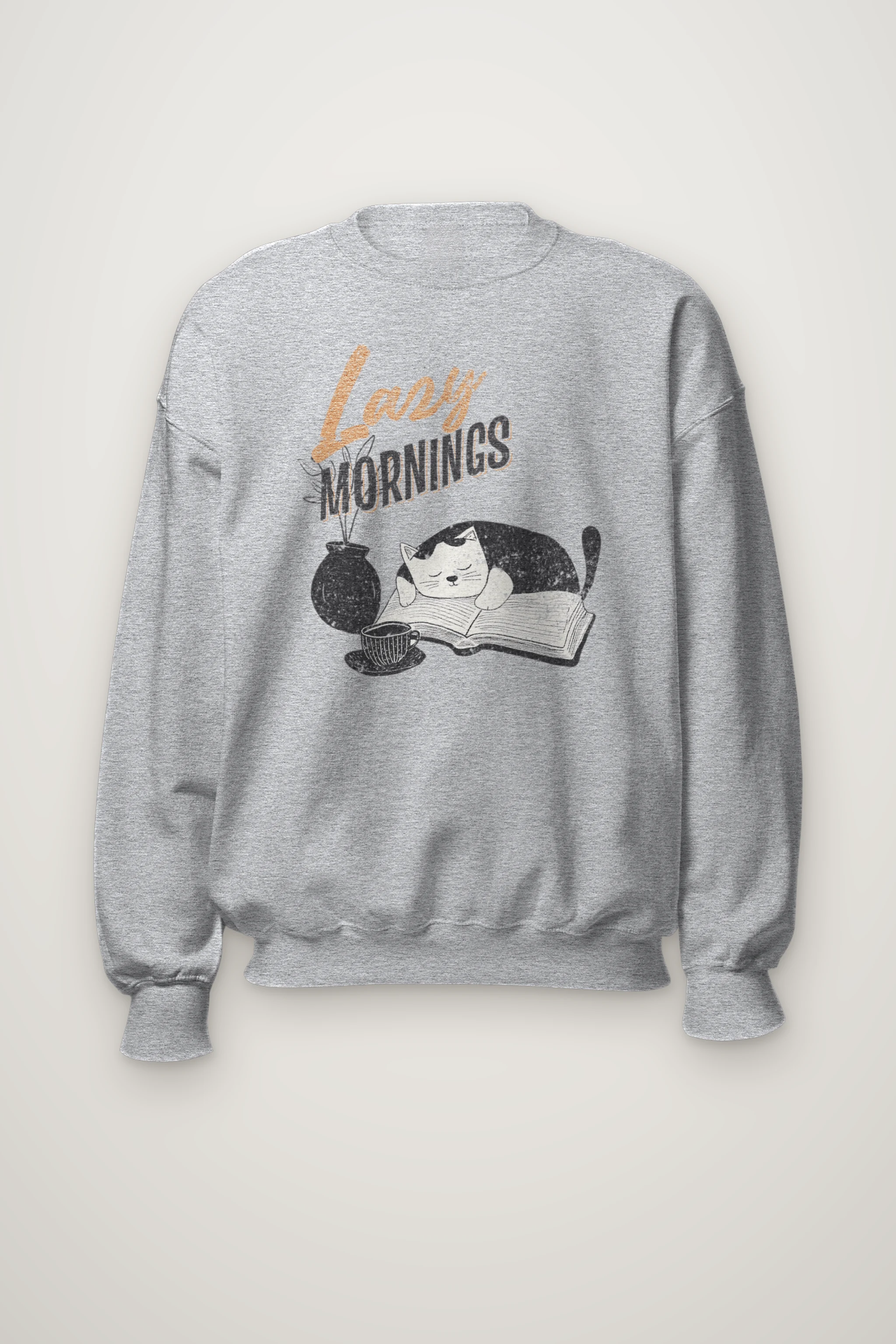 "Lazy Mornings" Heavy Blend Unisex Crewneck Sweatshirt