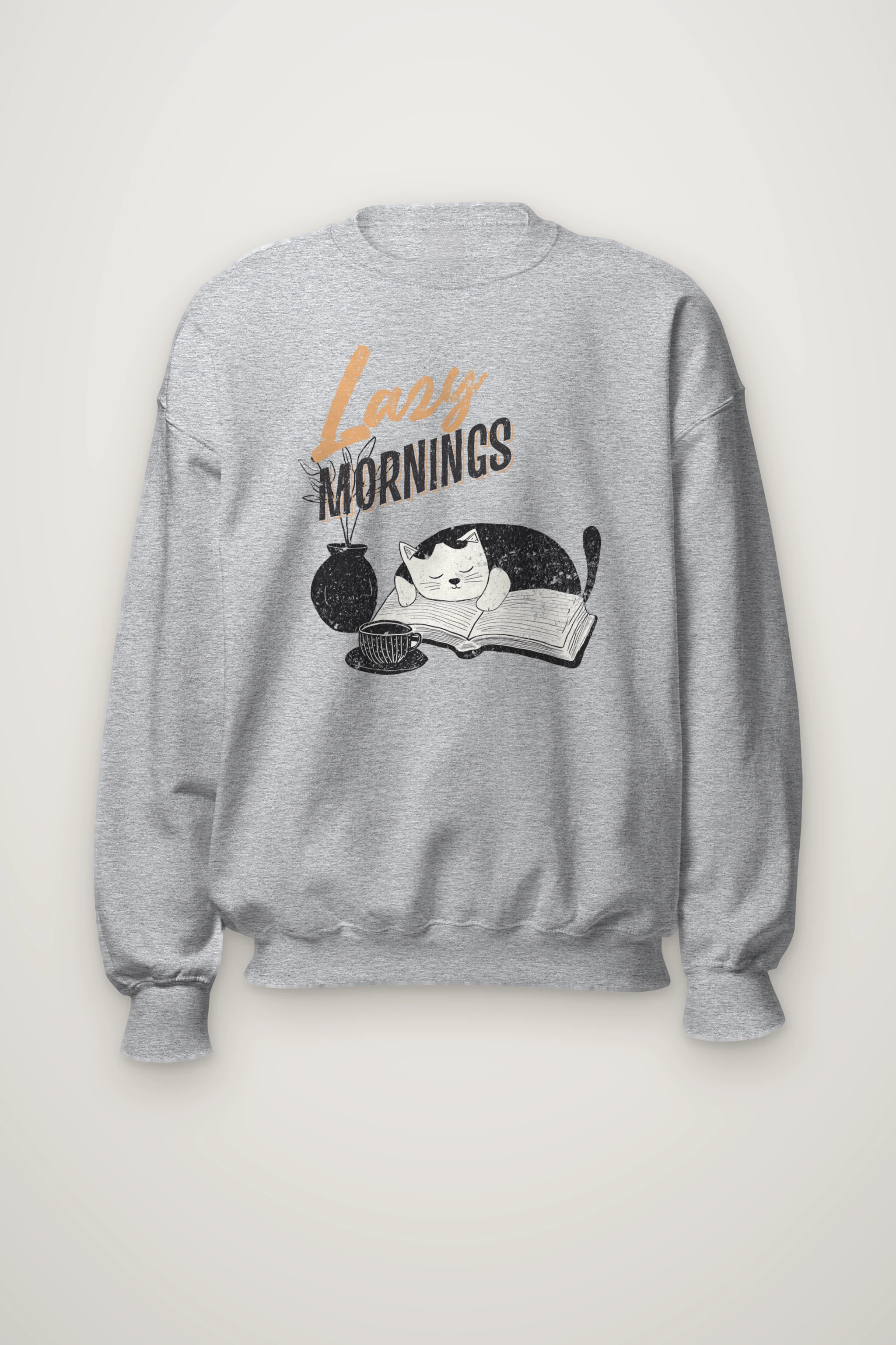 "Lazy Mornings" Heavy Blend Unisex Crewneck Sweatshirt