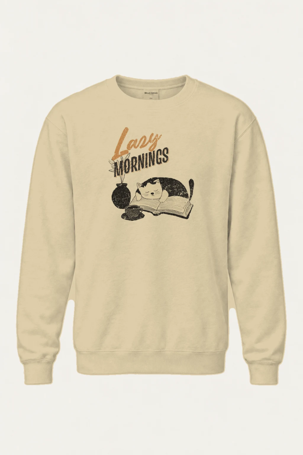 "Lazy Mornings" Heavy Blend Unisex Crewneck Sweatshirt | Gildan 18000