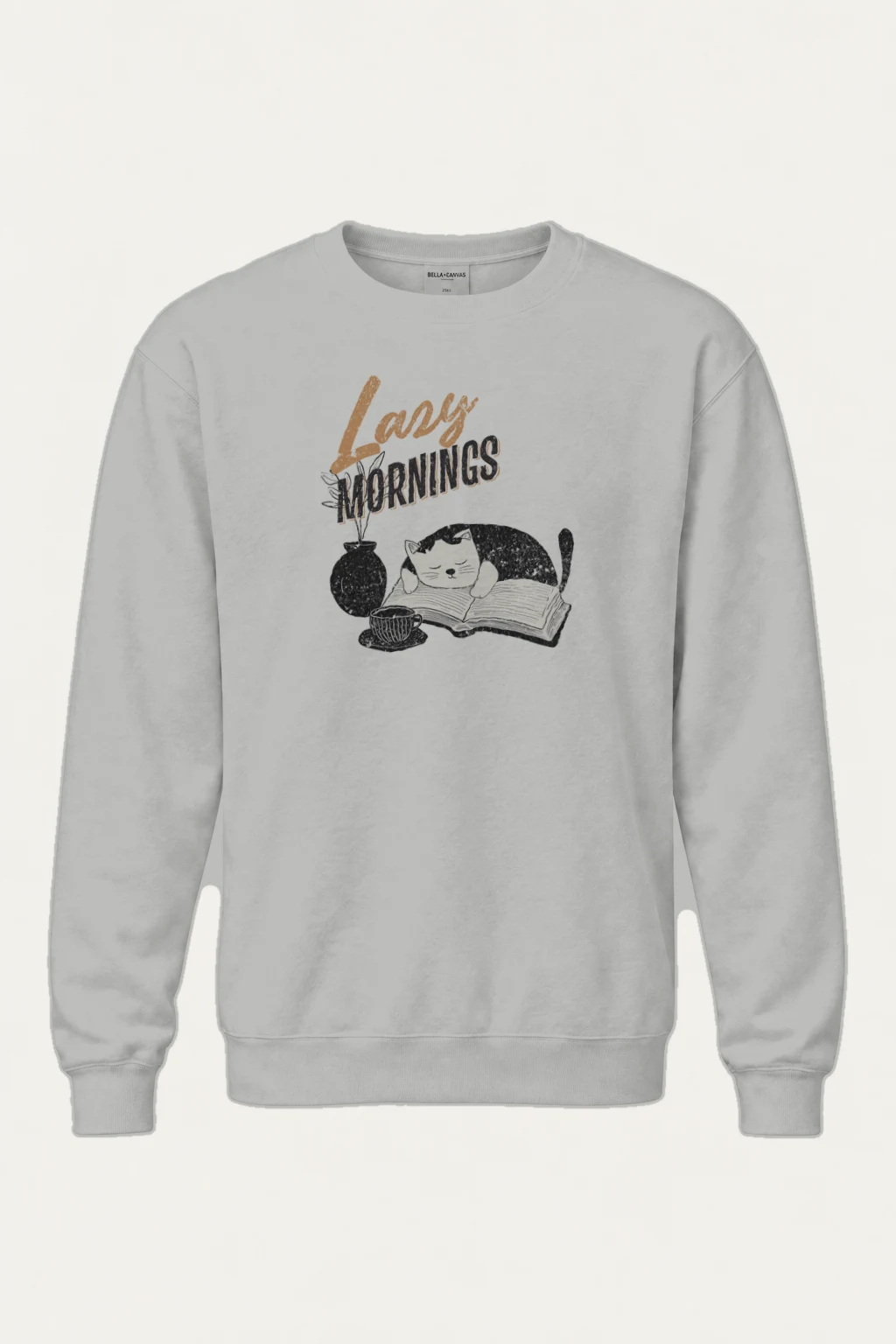 "Lazy Mornings" Heavy Blend Unisex Crewneck Sweatshirt | Gildan 18000