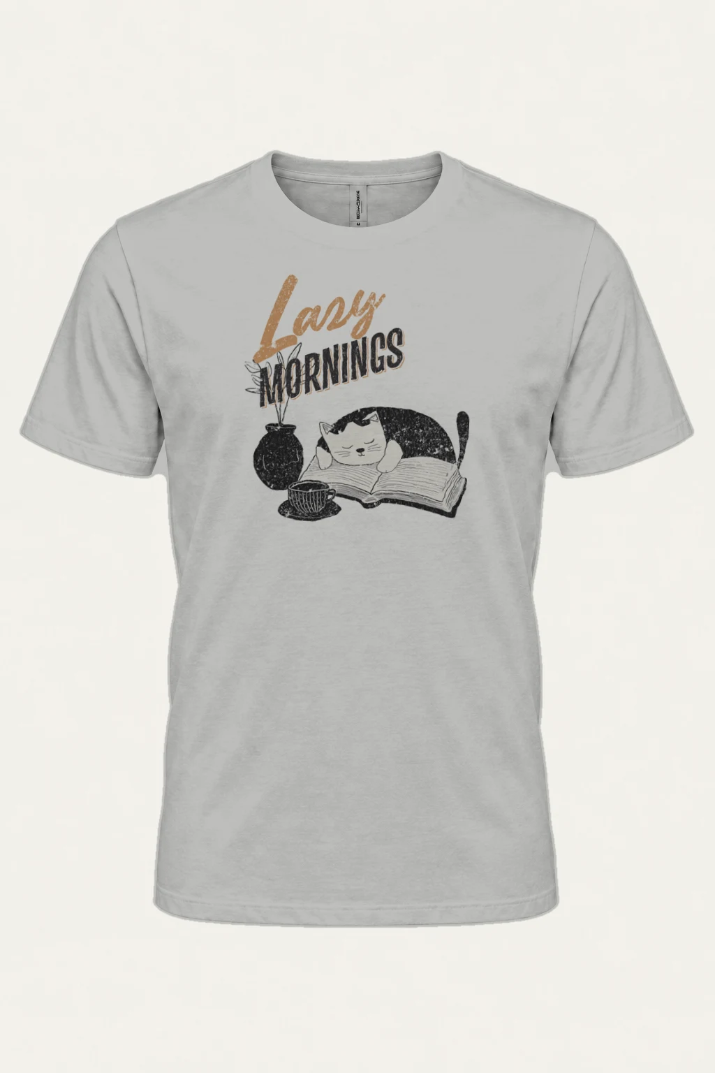 "Lazy Mornings" Heavyweight Unisex Crewneck T-shirt | Gildan 5000
