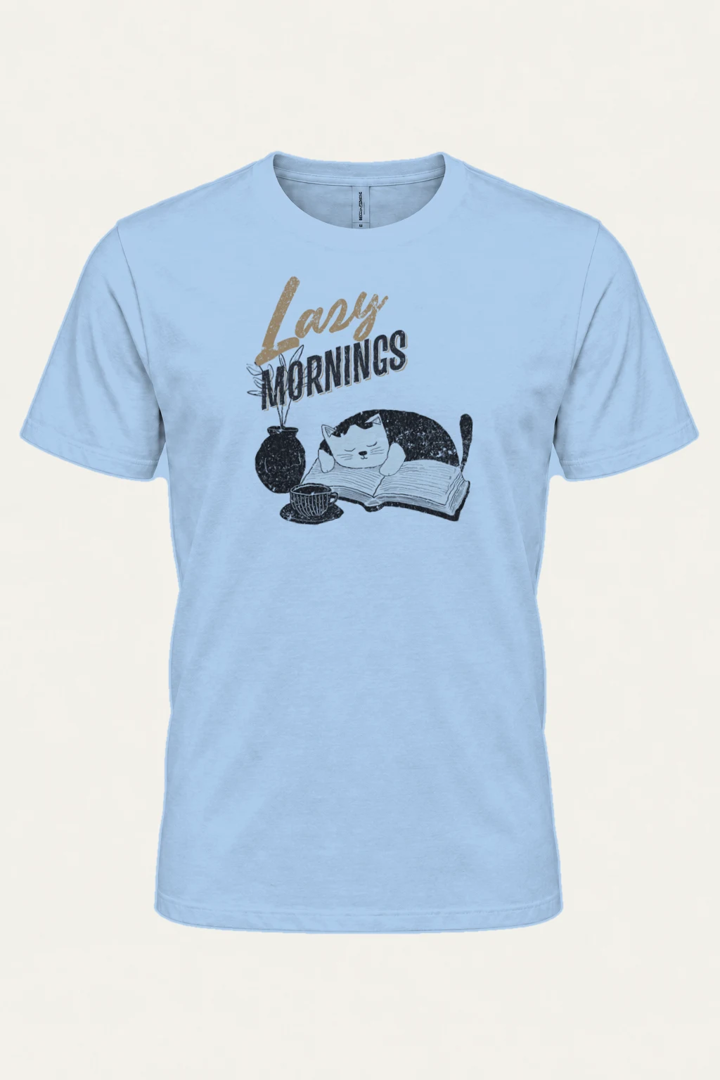 "Lazy Mornings" Heavyweight Unisex Crewneck T-shirt | Gildan 5000