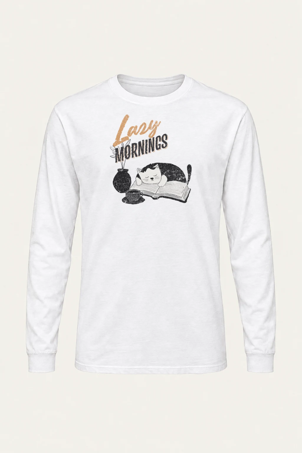 "Lazy Mornings" Unisex Longsleeve T-shirt | Gildan 2400